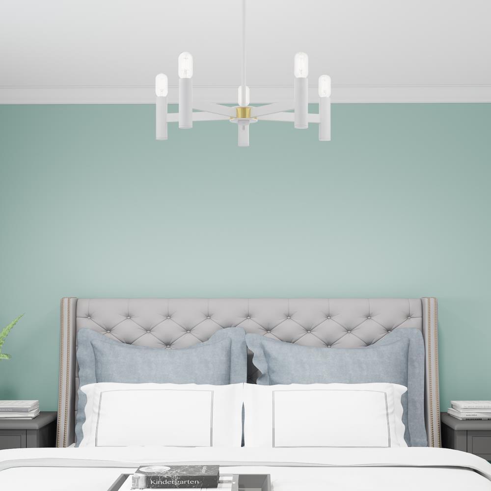 Livex Lighting Copenhagen 5 - Light Chandelier in  White