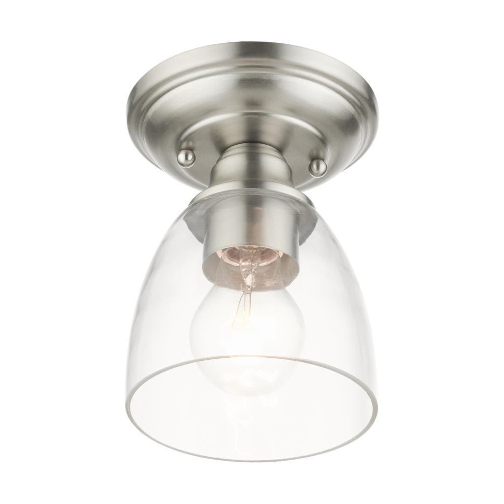 Livex Lighting Montgomery 1 - Light Flush Mount in  Brushed Nickel