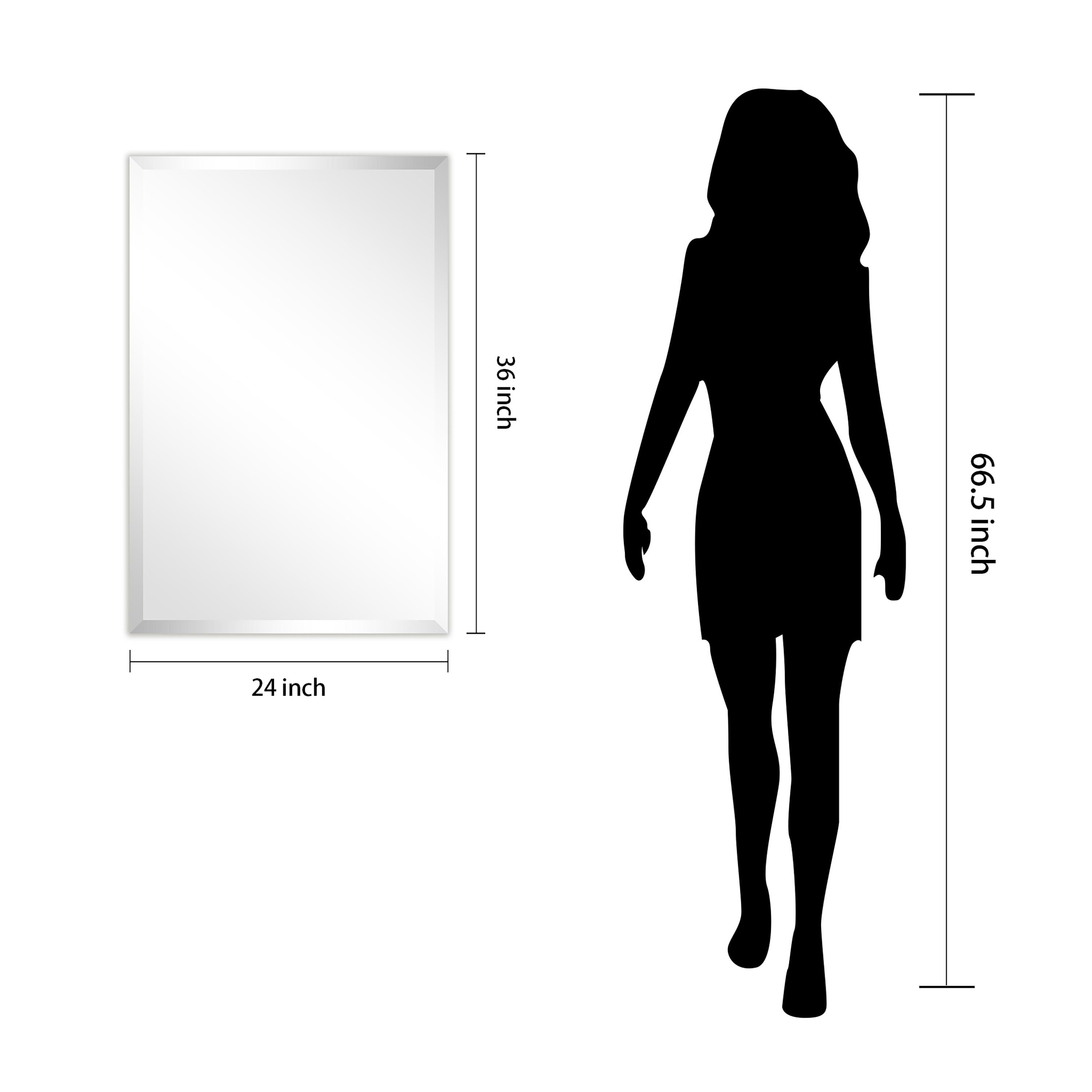 Empire Art Direct Frameless Beveled Prism Wall Mirror - Clear 24 in. x 0.39 in. x 36 in.