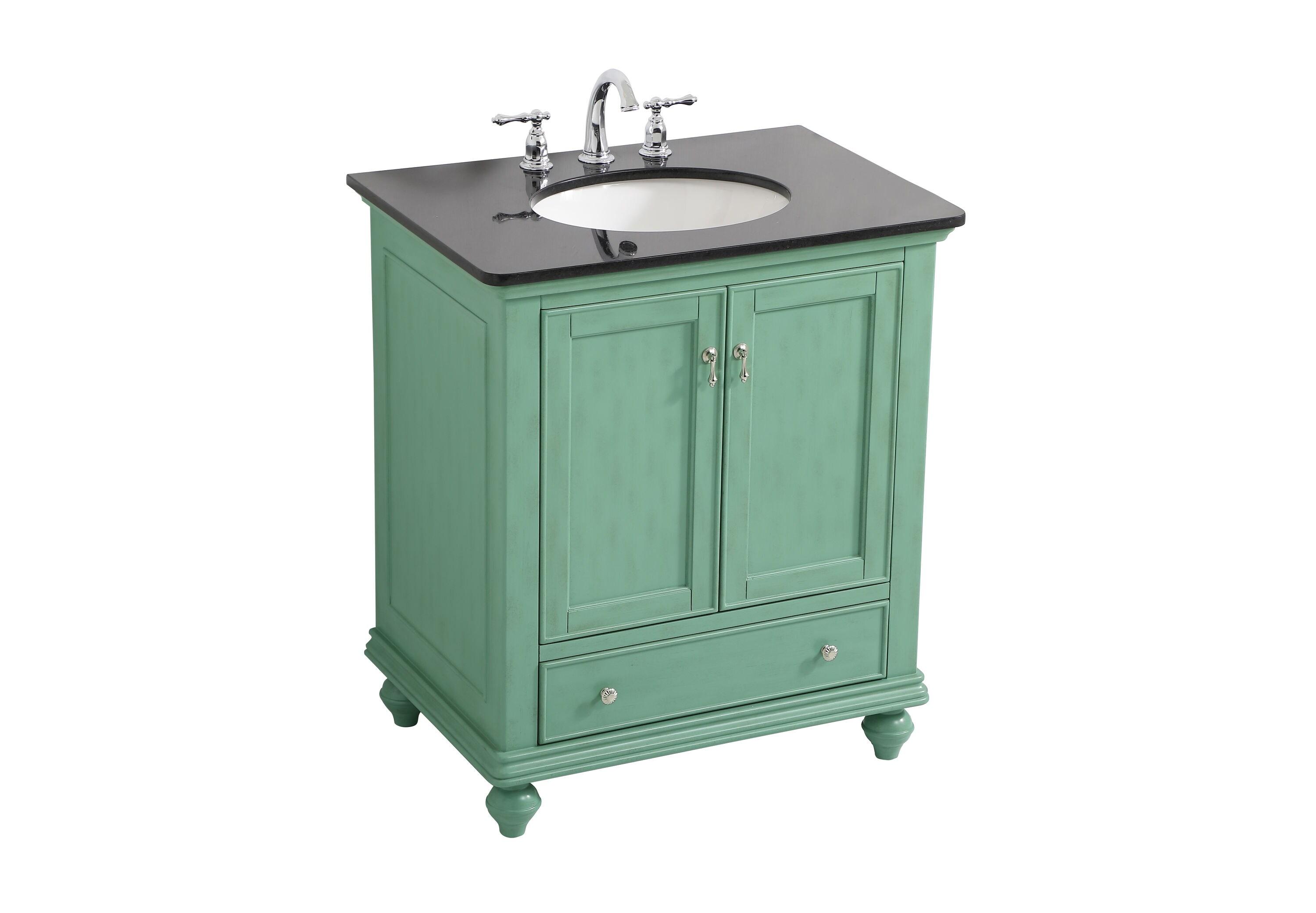 Elegant Kitchen and Bath 30 Inch Single Bathroom Vanity In Vintage Mint