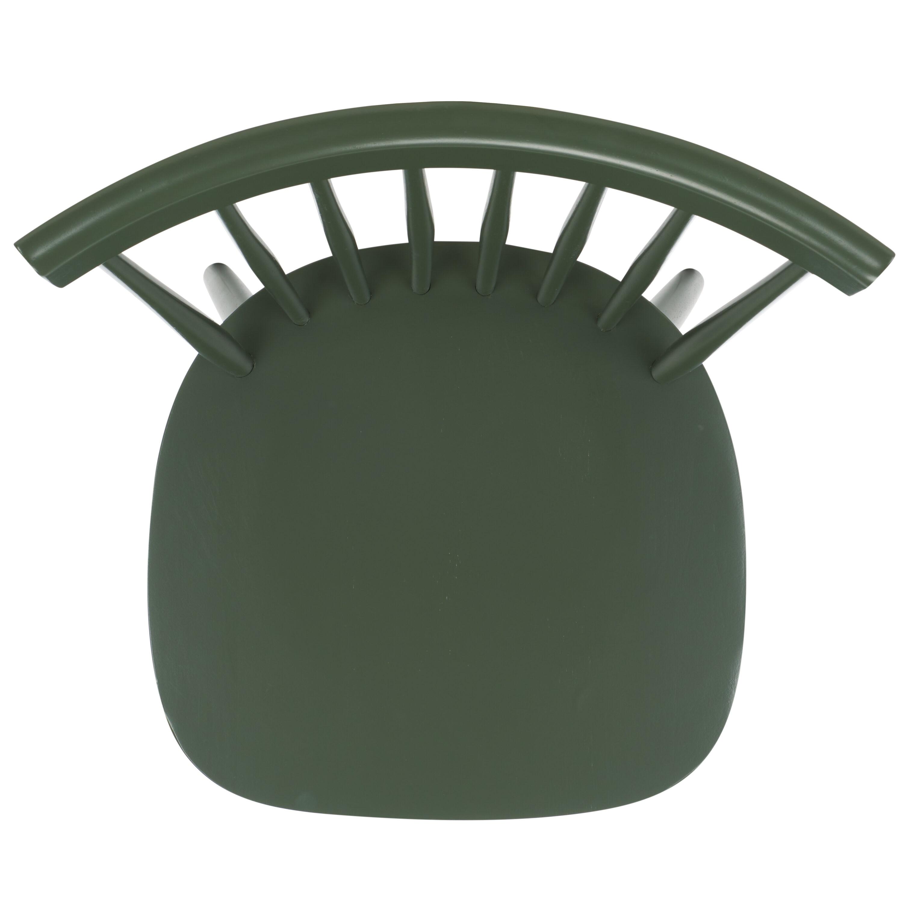 Dusty Green Solid Wood Windsor Side Chair Set of 2