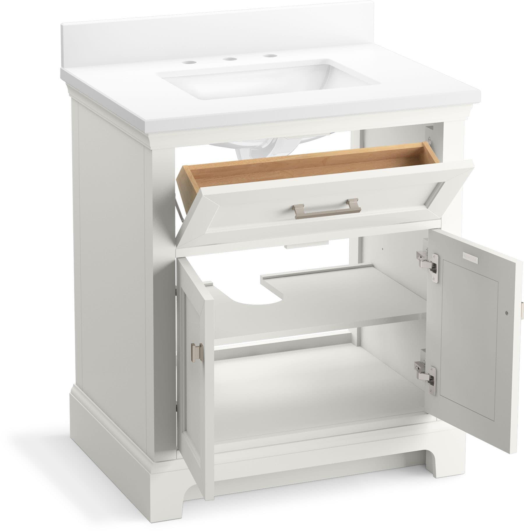 Charlemont 30 In. Bathroom Vanity Cabinet With Sink And Quartz Top