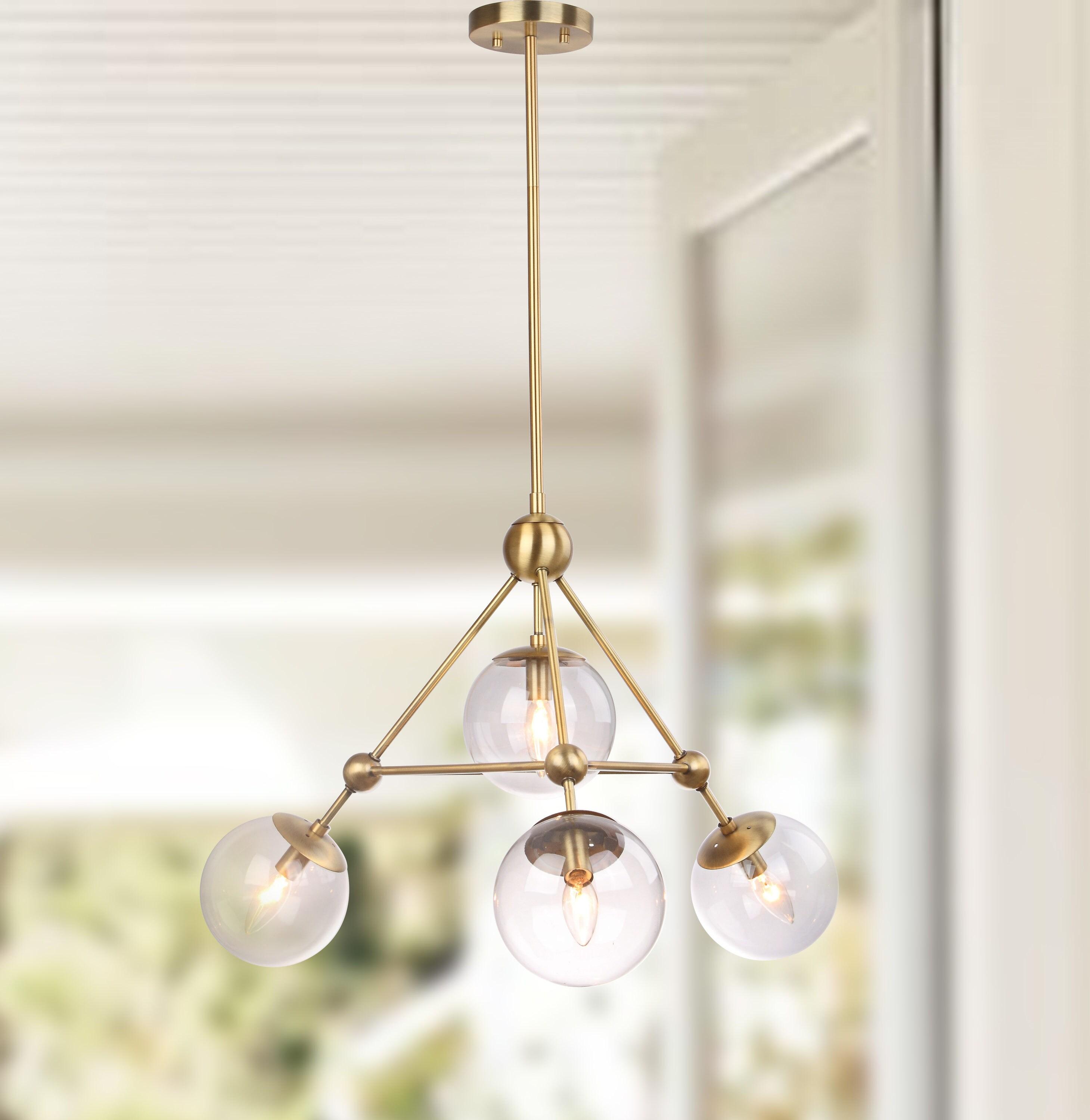 Bain 4 Light 32" Pendant - PND4006 - Bronze - Safavieh