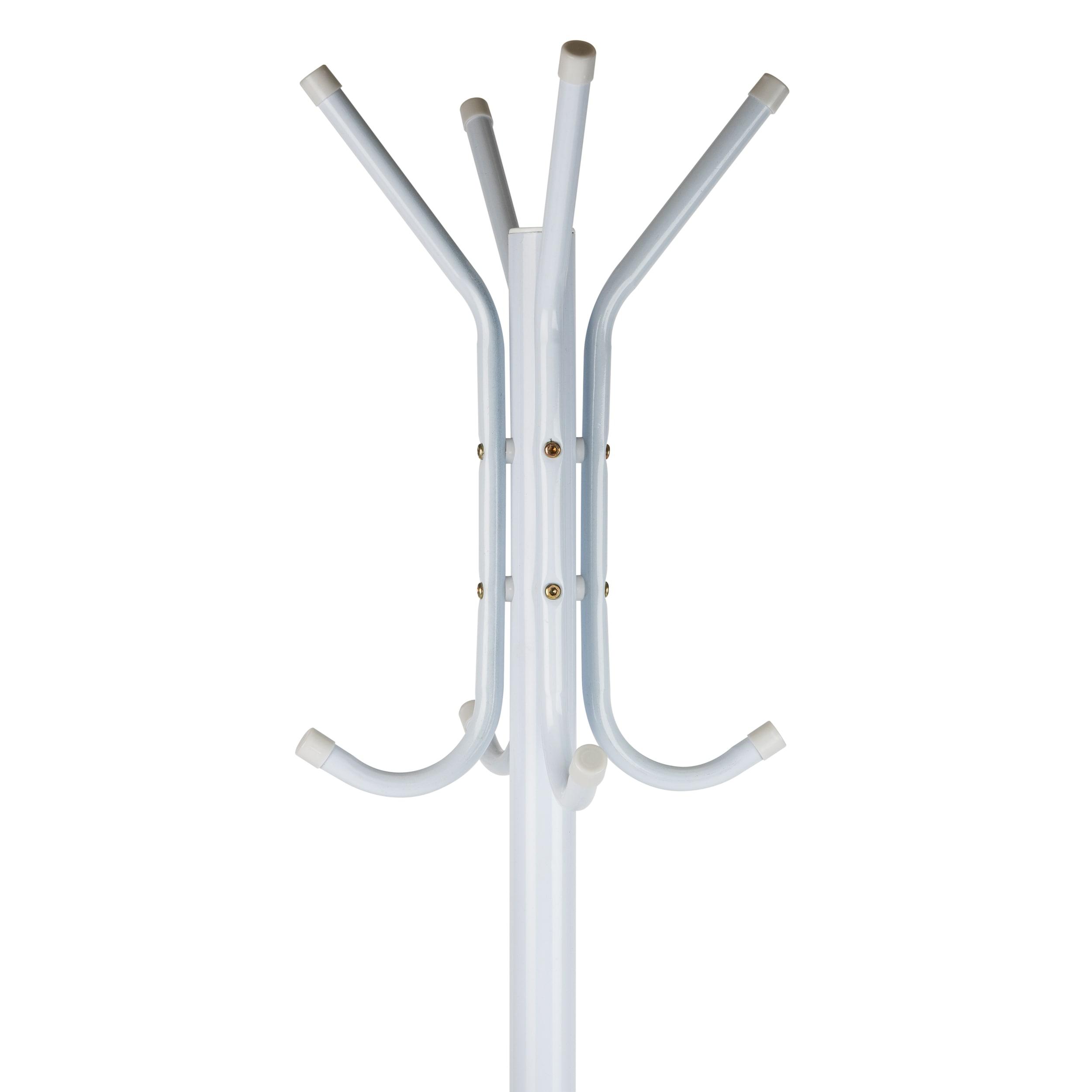 Mind Reader 3-Tier Standing Coat Rack, 11 Hooks, White