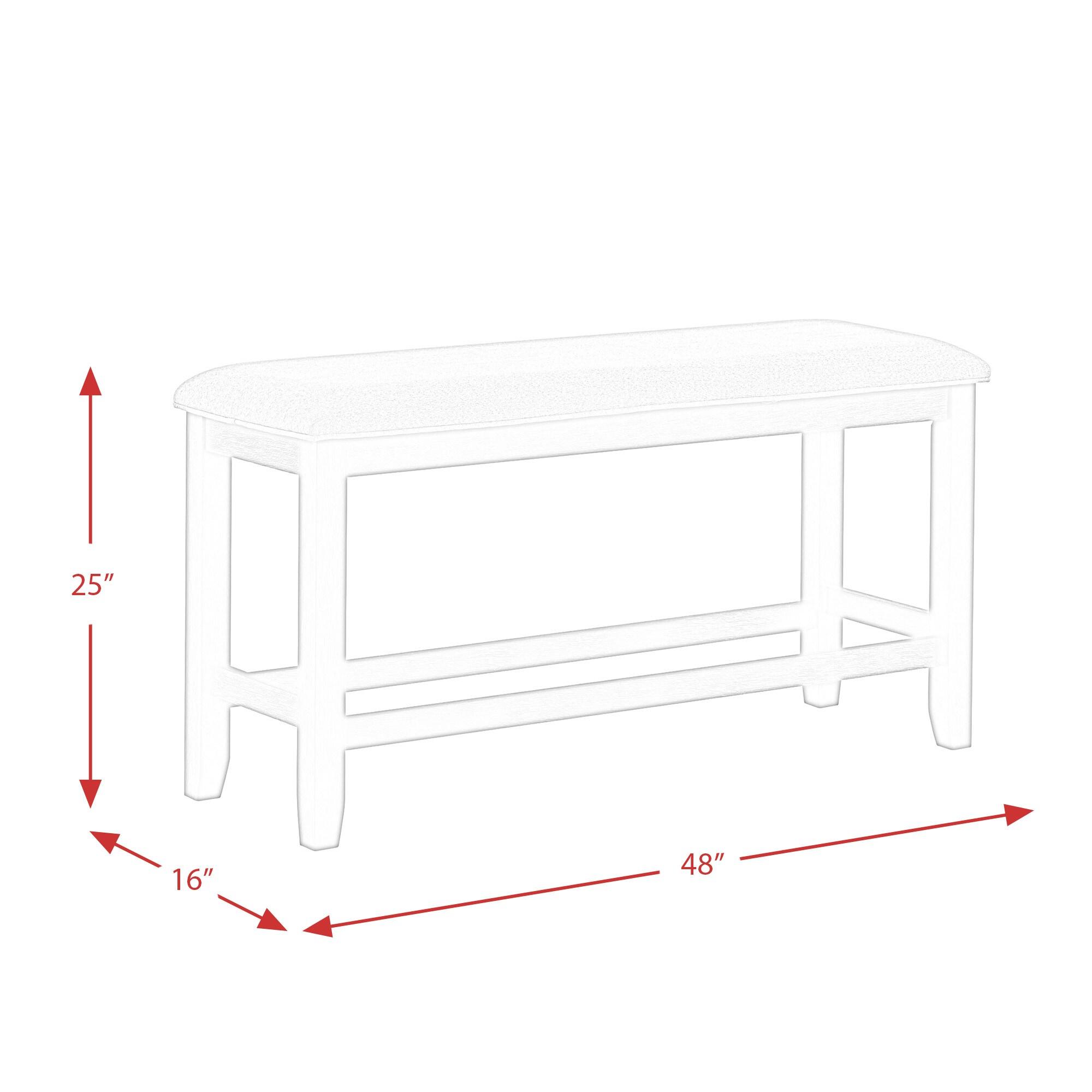 Picket House Furnishings Kona Counter Height 6PC-Table Four Chairs & Bench