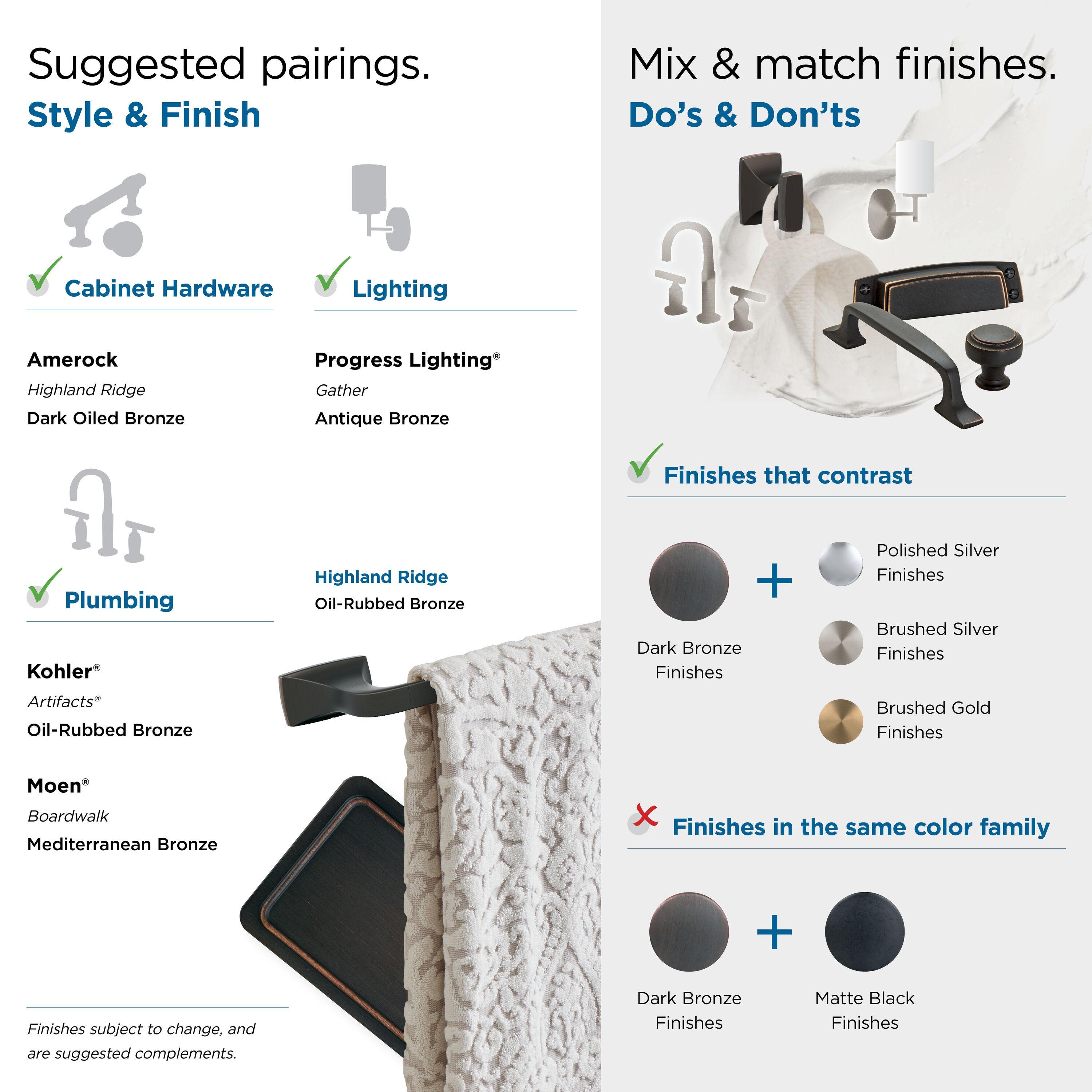 Amerock Highland Ridge Oil-Rubbed Bronze Closed Towel Ring