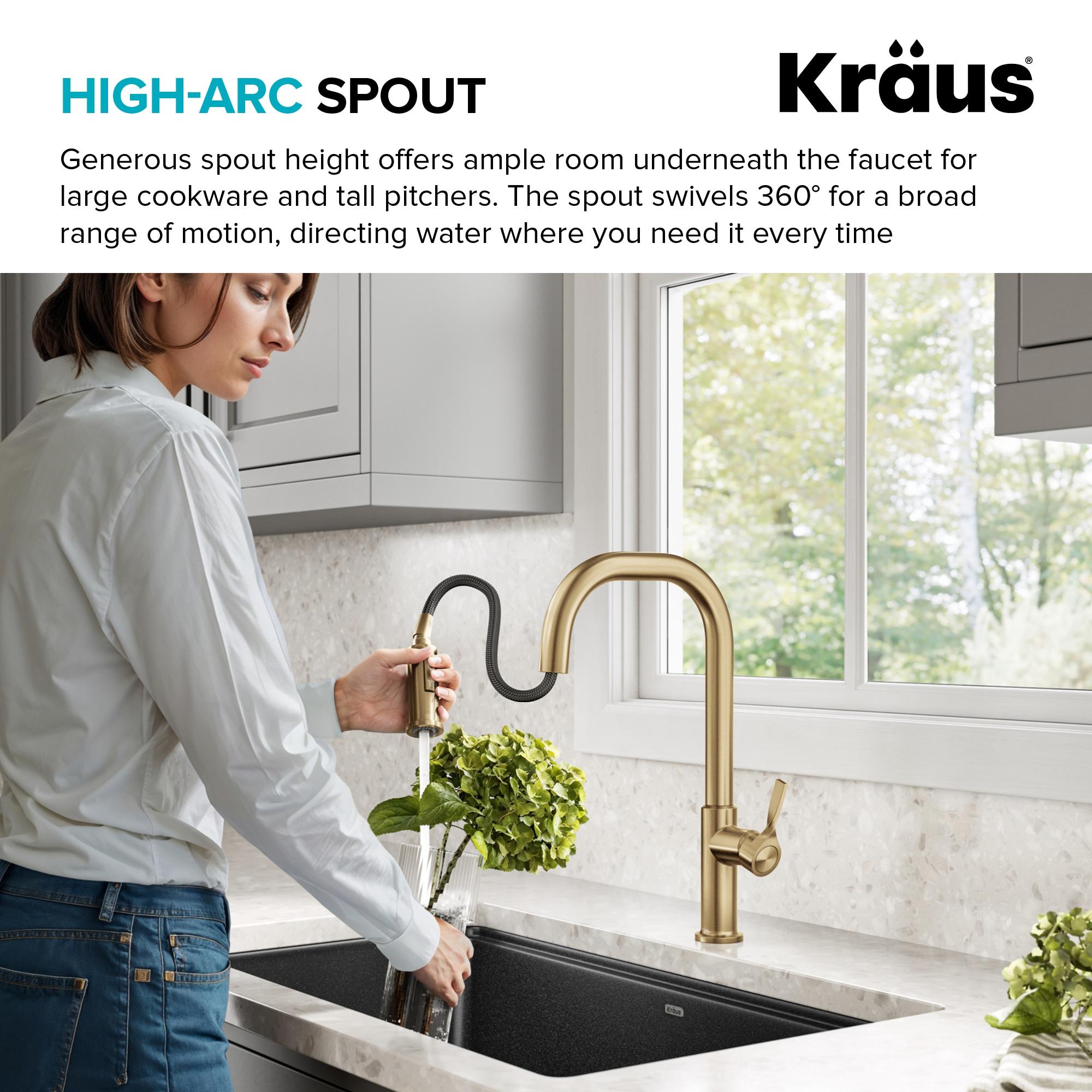Matte Black Metal Single Handle Pull-down Kitchen Faucet with Sprayer