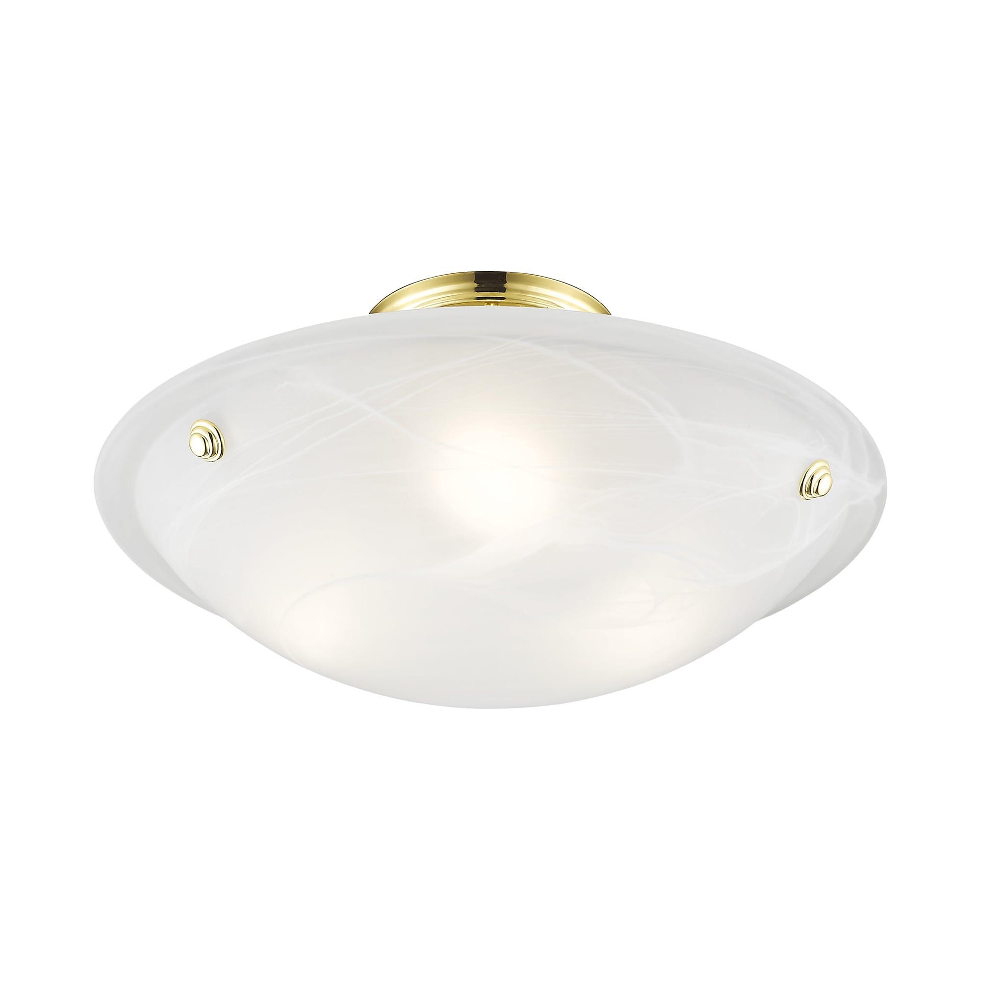 Livex Lighting Oasis 3 - Light Flush Mount in  Polished Brass