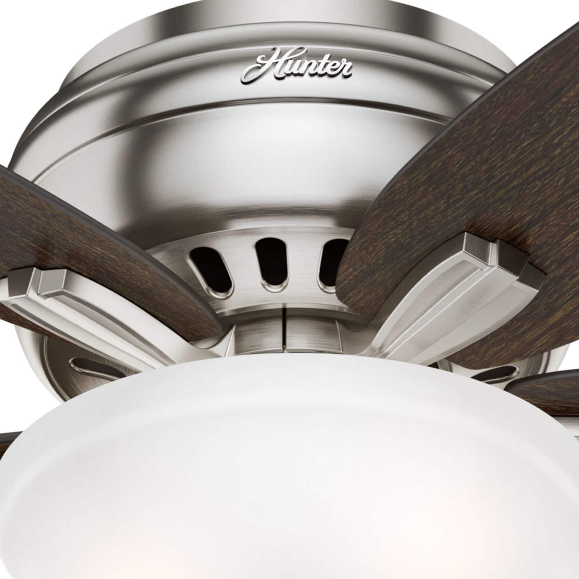 Newsome 42" 5 - Blade Traditional Flush Mount Indoor Ceiling Fan with Lights and Pull Chains