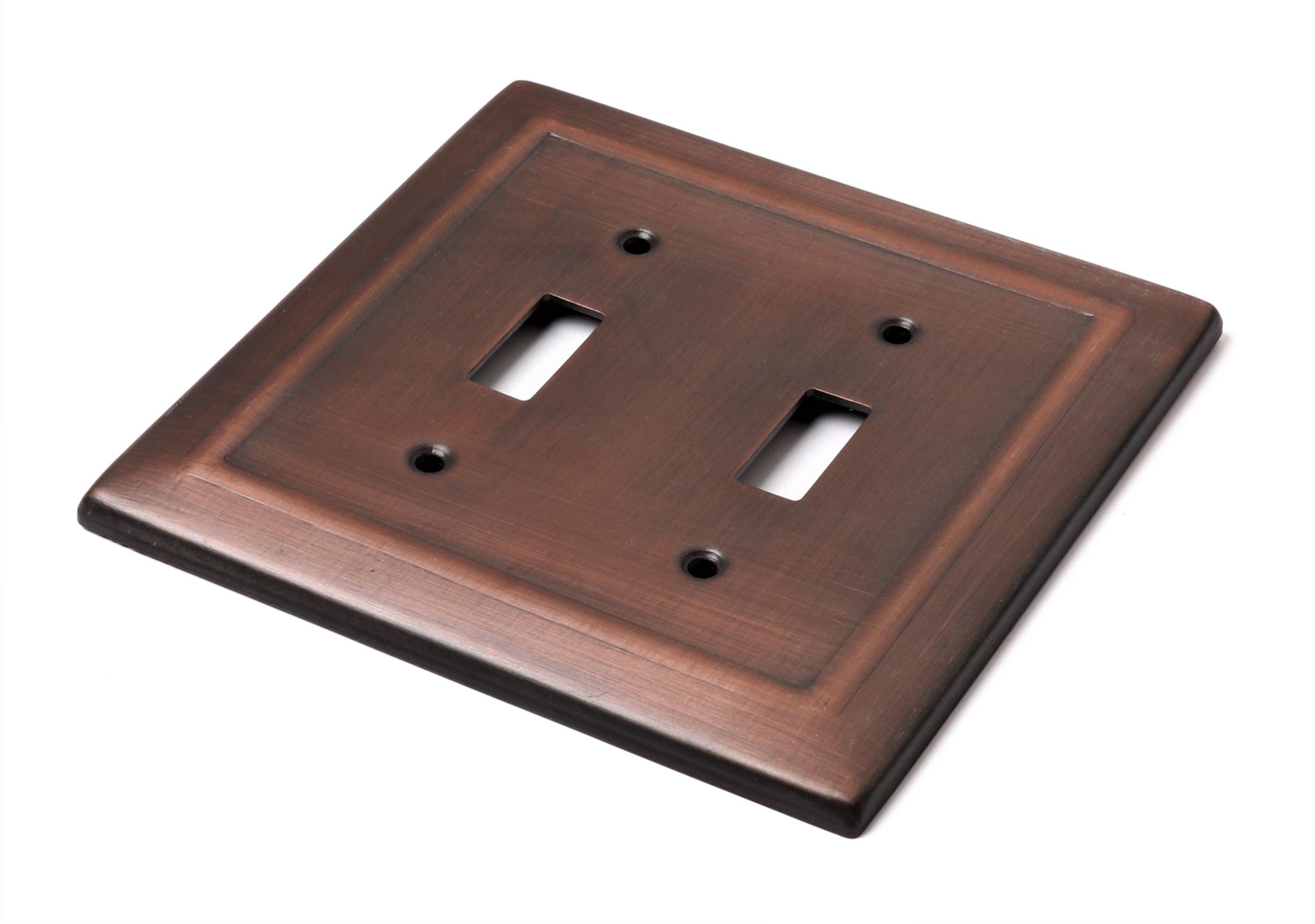 Monarch Abode Architectural 2 - Gang Toggle Light Switch Standard Wall Plate (Set of 2)