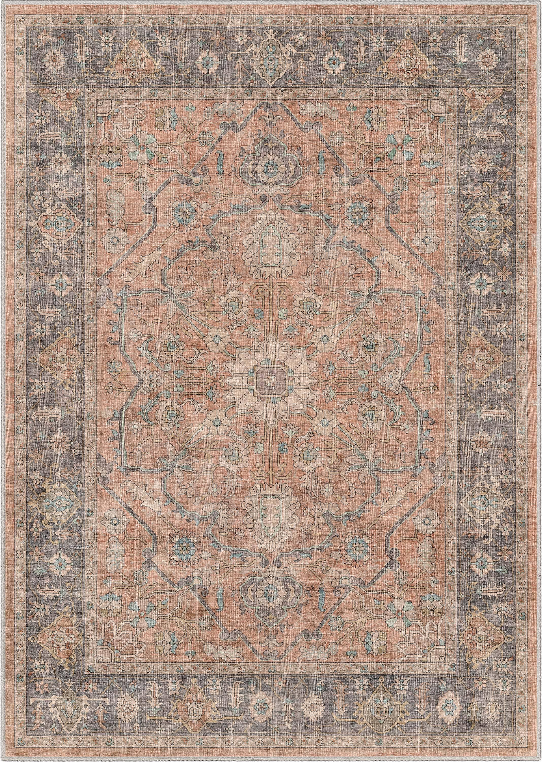 Well Woven Apollo Antigua Vintage Oriental Coral Flatweave 3'3" x 5' Area Rug