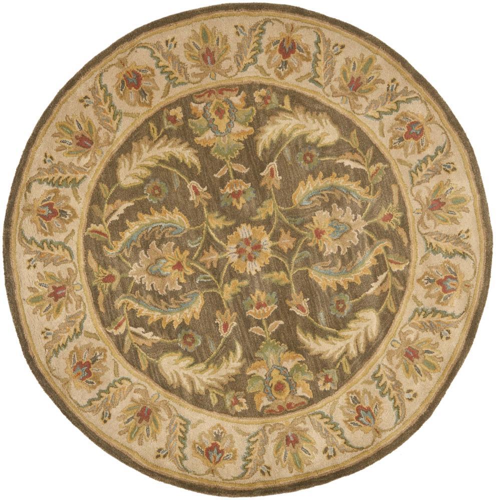 SAFAVIEH Heritage Wight Oriental Wool Area Rug, Green/Beige, 6' x 6' Round