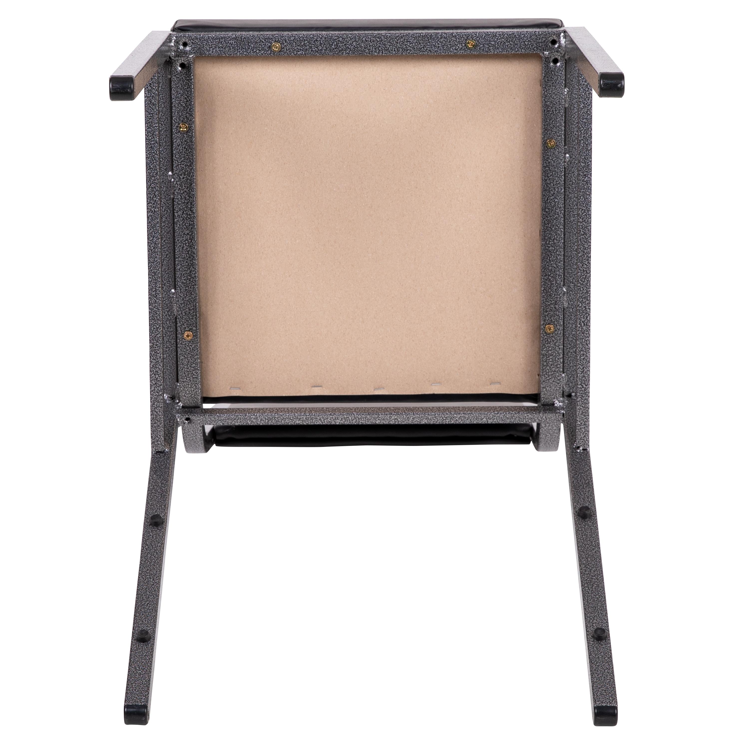 Columbus Square Back Stacking Banquet Chair with Silvervein Frame