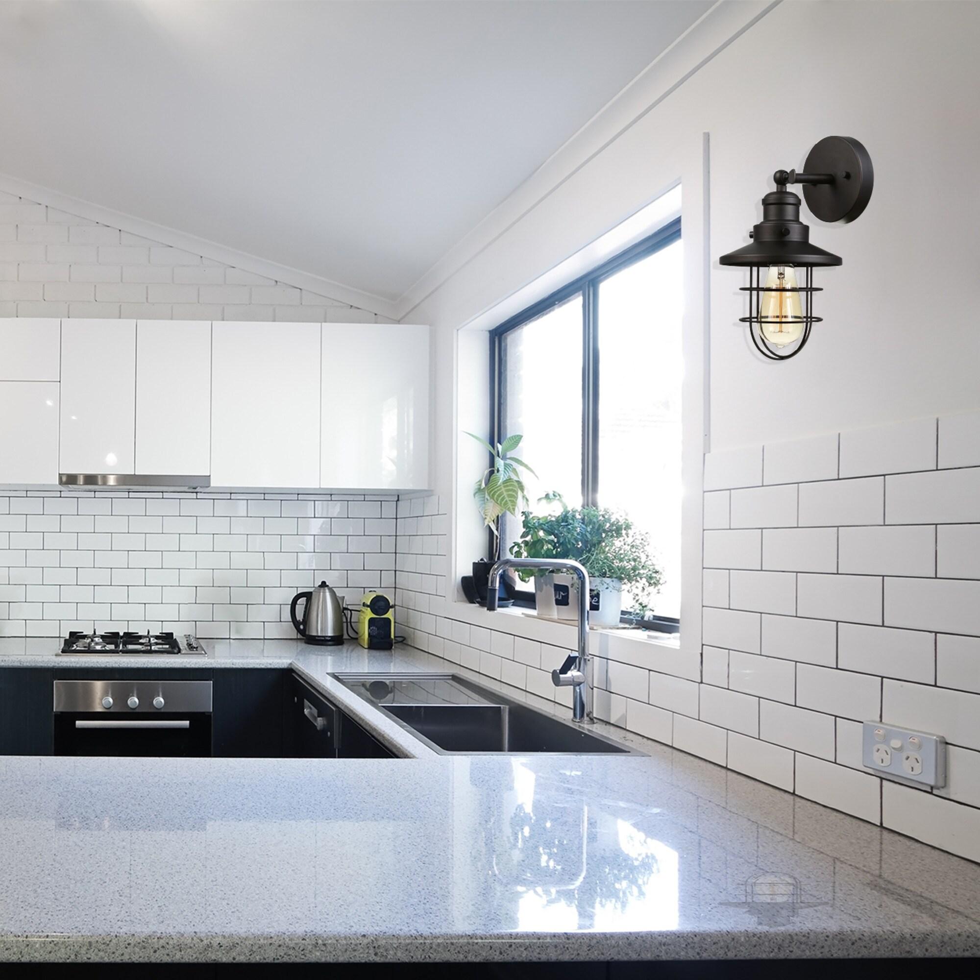 Globe Electric Beaufort 1-Light Dark Bronze Wall Sconce, 59123