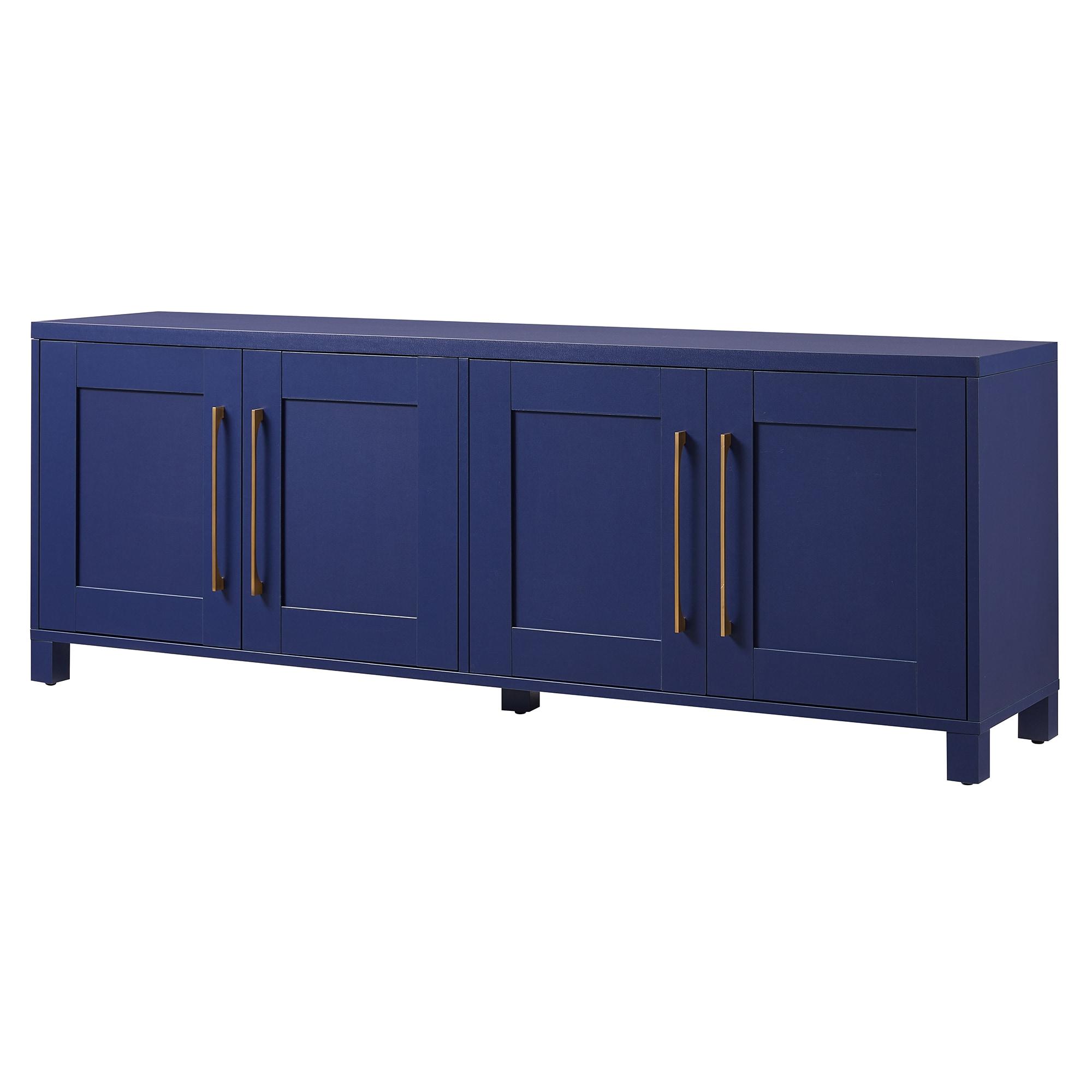 Evelyn&Zoe Chabot Rectangular TV Stand for TV's up to 75", Dark Blue