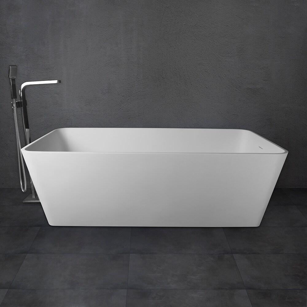59'' x 30'' Freestanding Soaking Solid Surface Bathtub