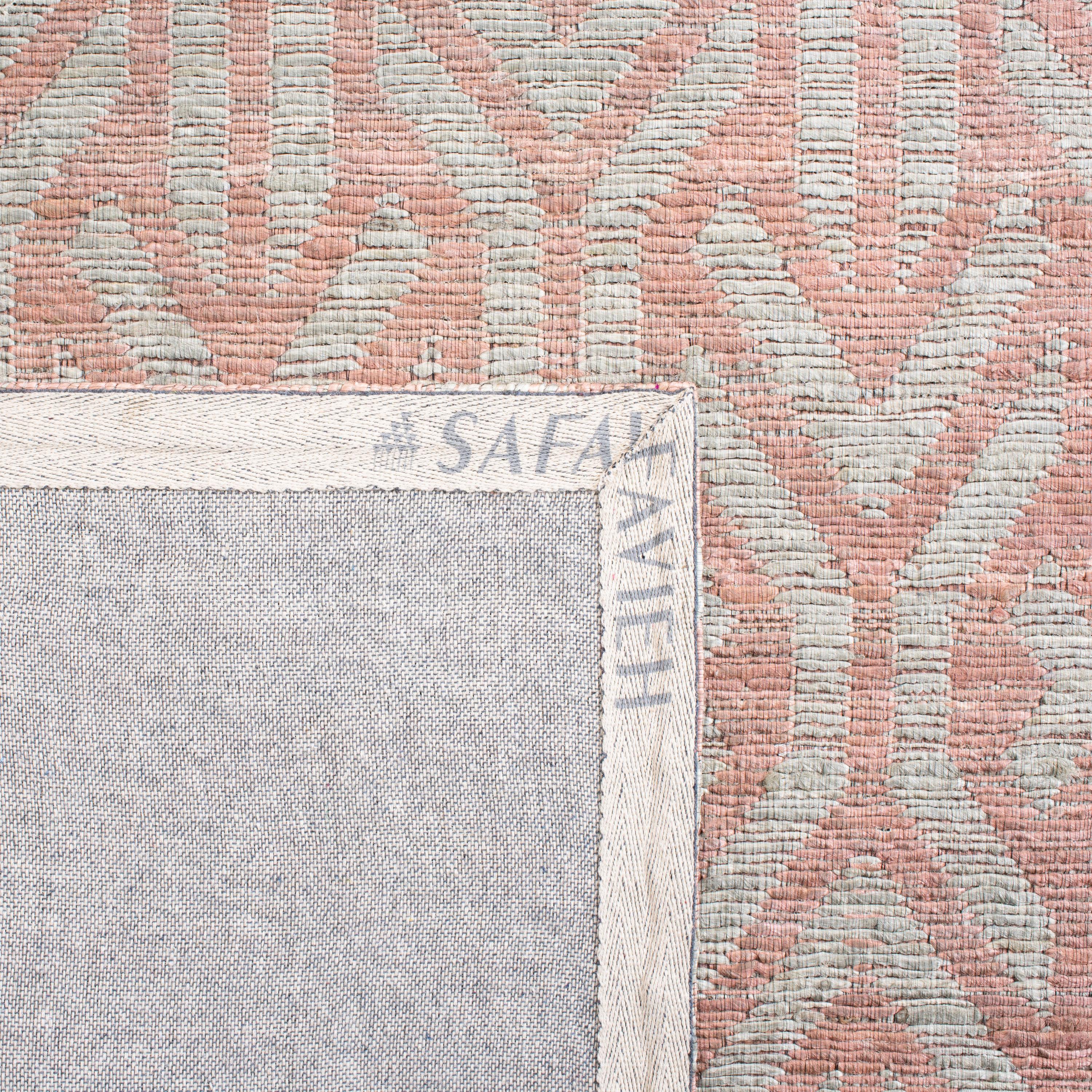 Cape Cod CAP414 Hand Woven Area Rug - Blue/Rust - 6'x6' - Safavieh.
