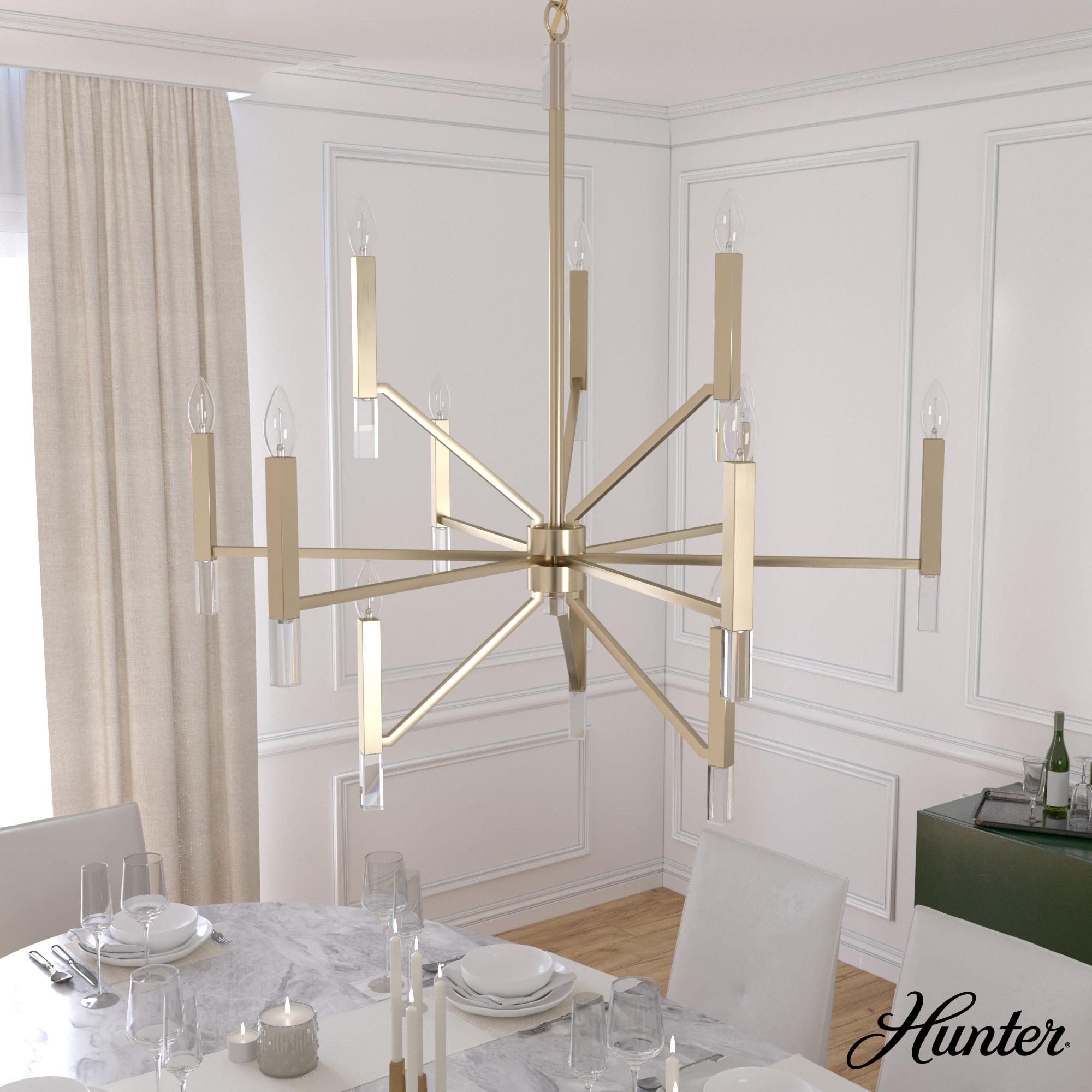 Sunjai 12 Light 3-Tier Sputnik Modern Linear Chandelier