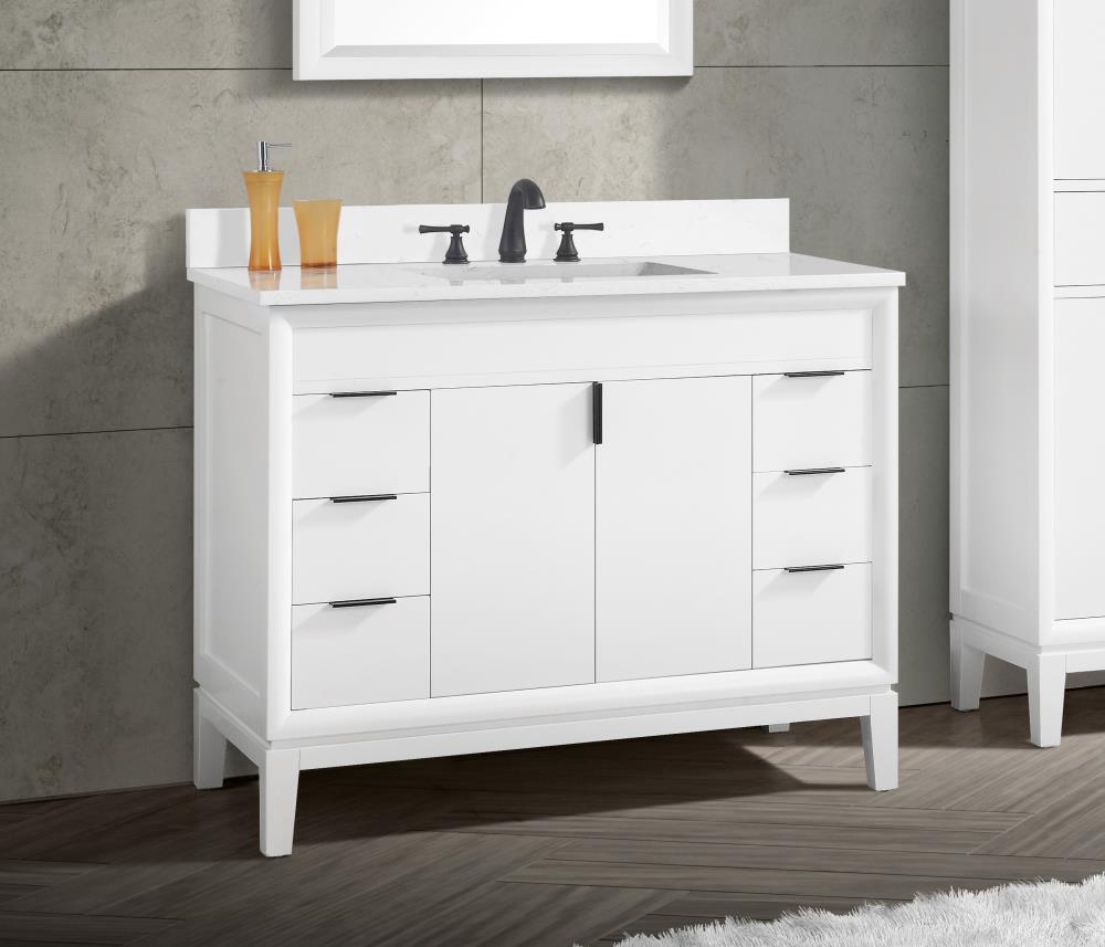 Zeb 43'' Single Bathroom Vanity with Marble Top