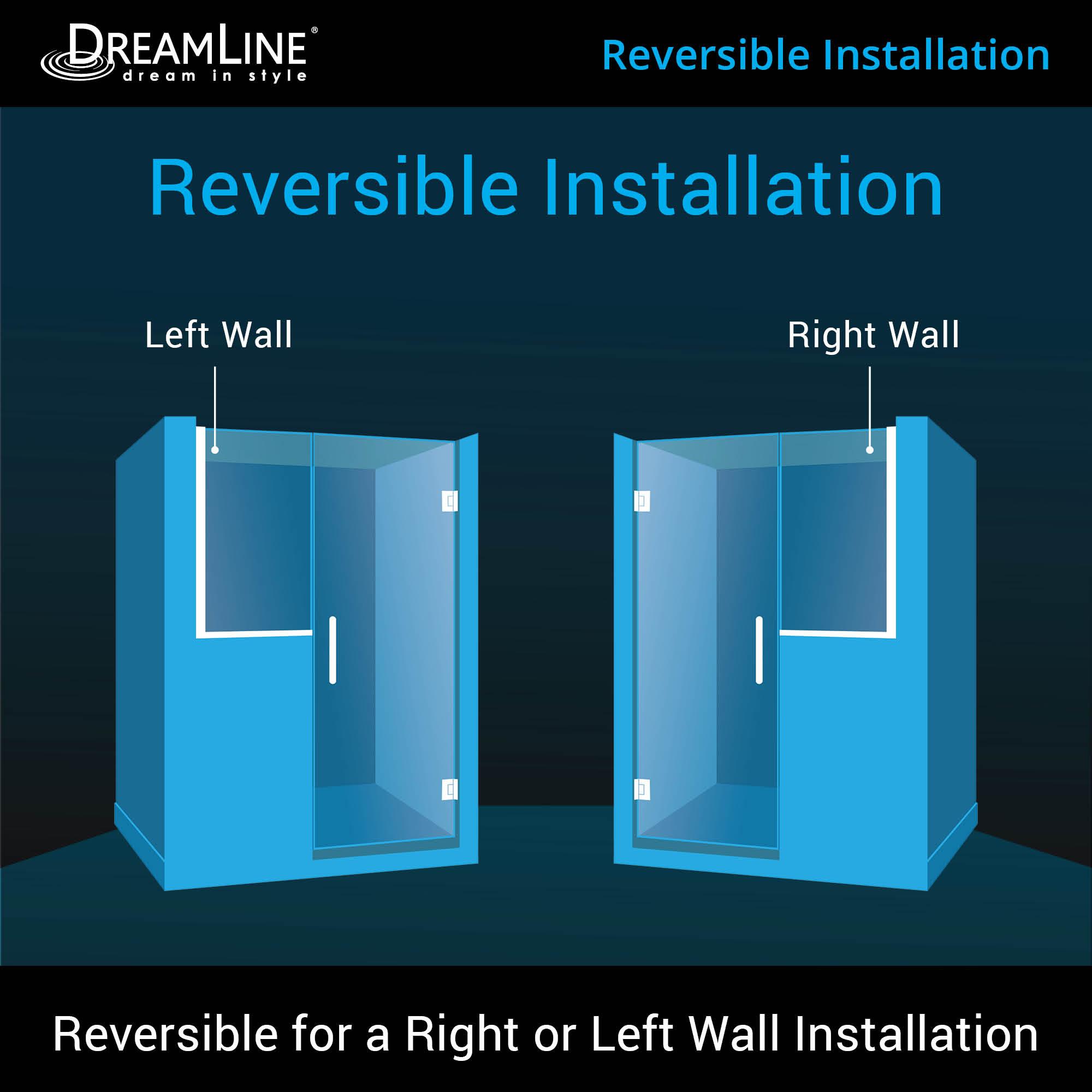 Unidoor Plus 58" W x 72" H Pivot Frameless Shower Door with ClearMax™ Technology