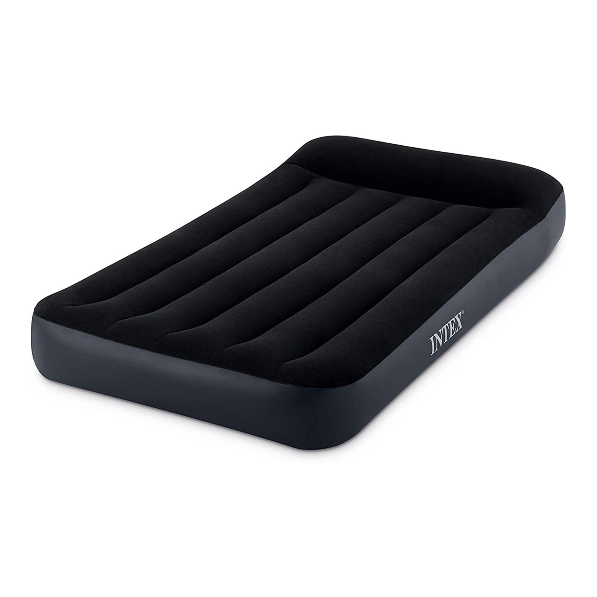 Intex Intex Dura Pillow Rest Classic Blow Up Mattress Air Bed with Built In Pump