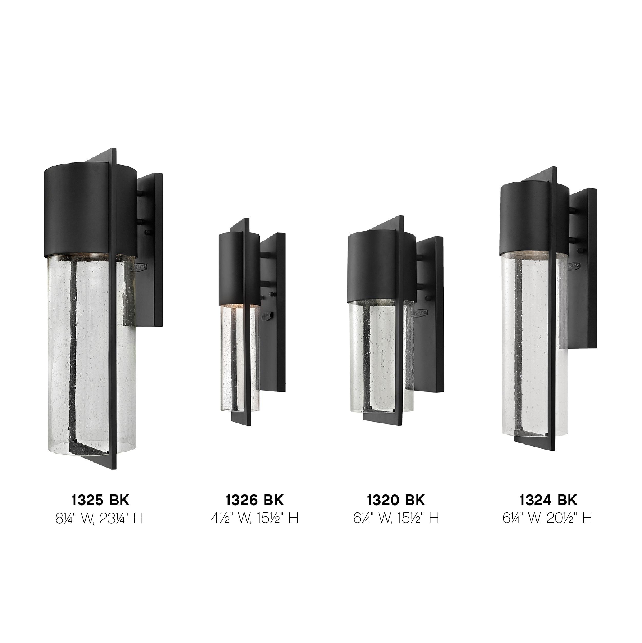 Sleek Black Outdoor Wall Sconce with Clear Seedy Glass