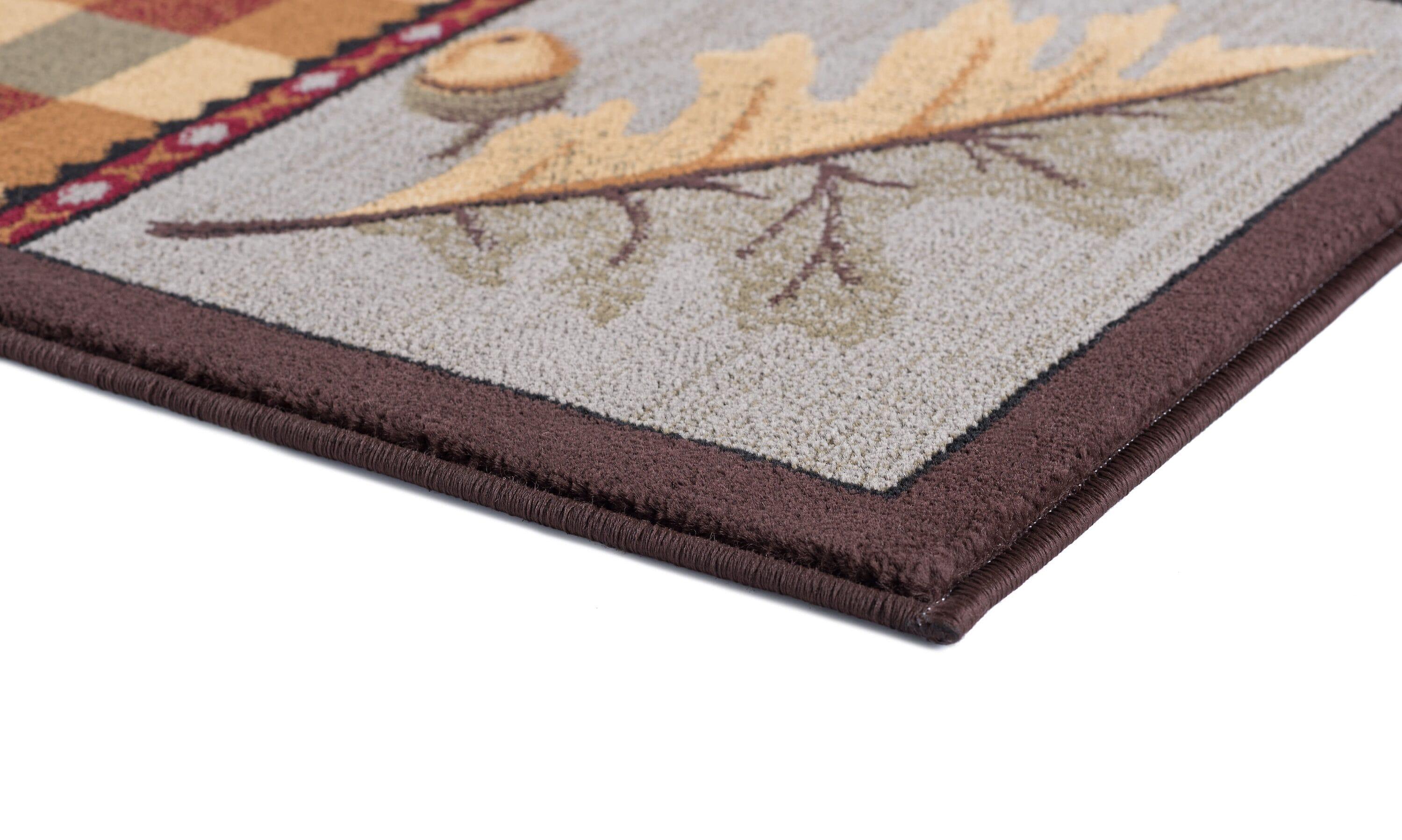 Tayse Nature Area Rug 6568 Lodge Multi Squares Bearpaw 2' 7" x 7' 3" Rectangle