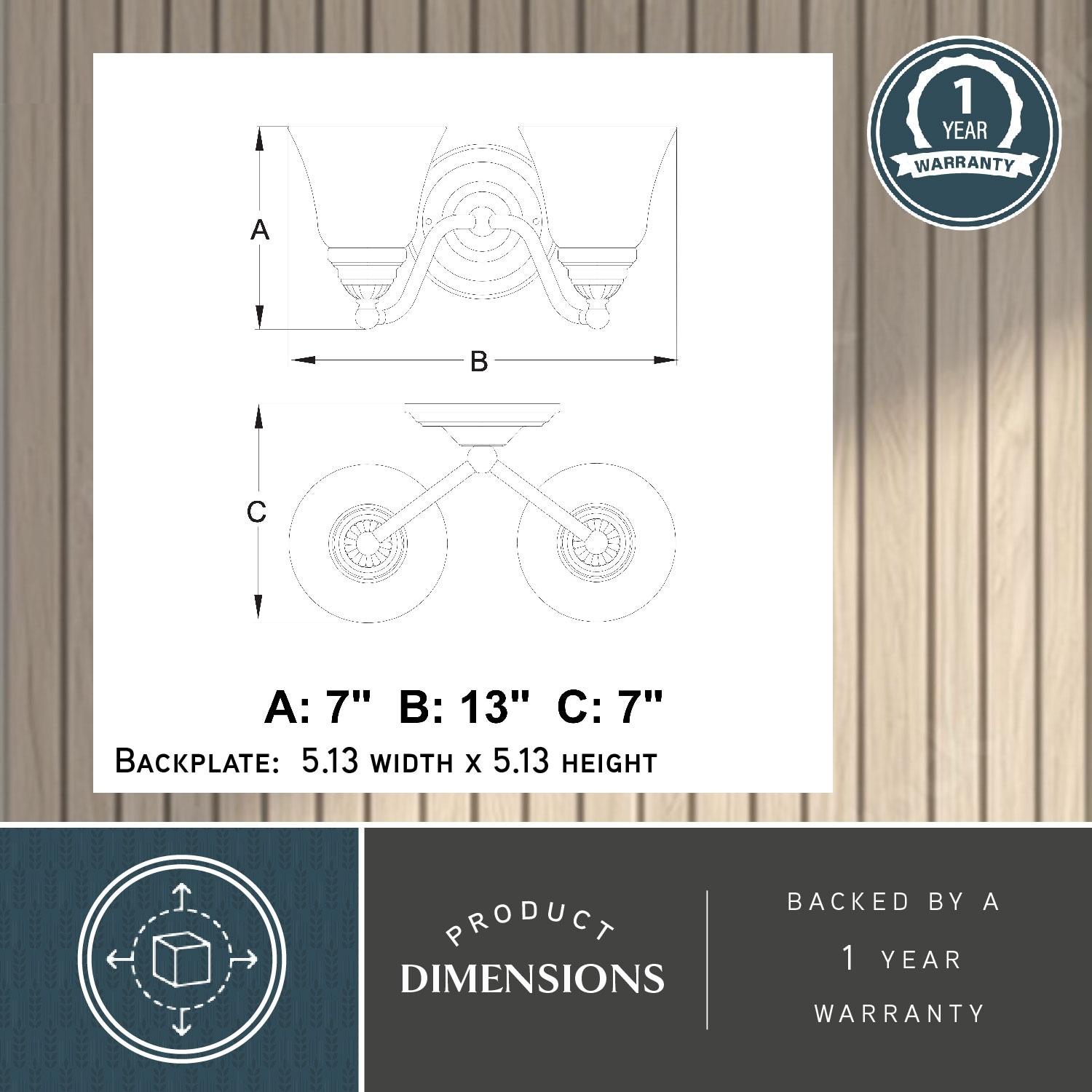 Vaxcel Standford 2 - Light Vanity in  Antique Brass