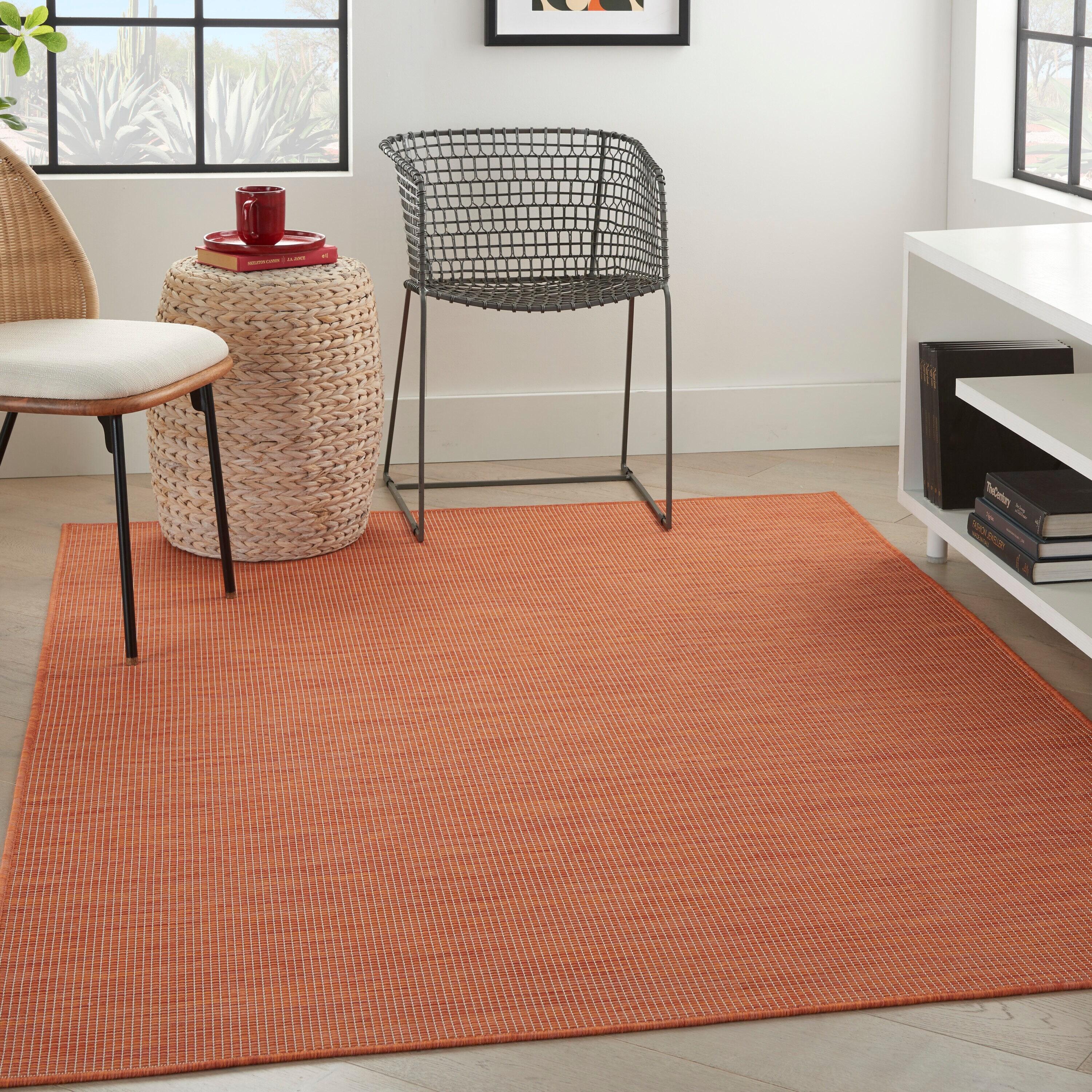 Nourison Positano POS01 Indoor/outdoor Area Rug - Terracotta 4' x 6'