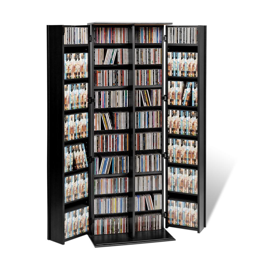 Black Grande Locking Media Storage Cabinet with Shaker Doors (Box 1 of 2)