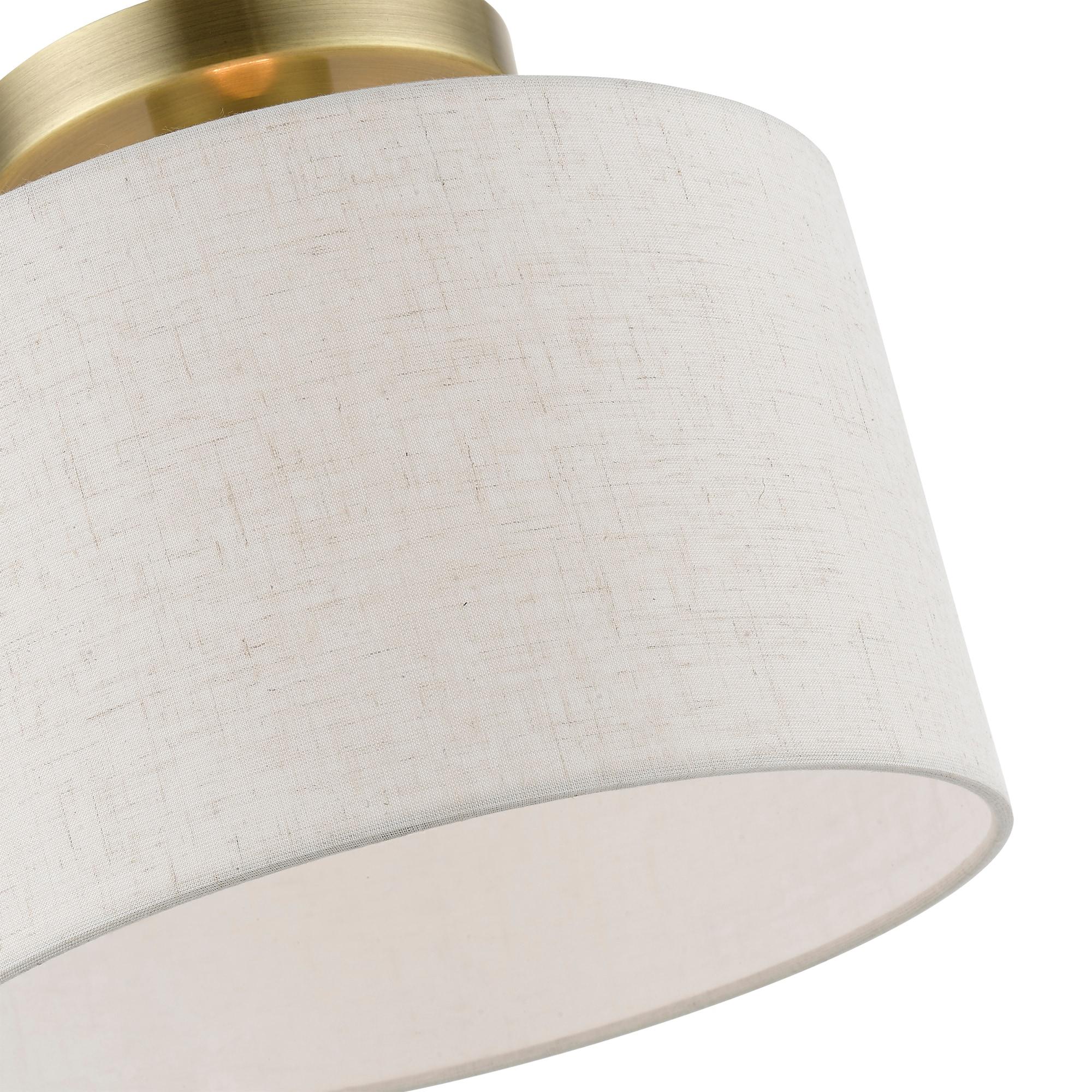 Livex Lighting Blossom 1 - Light Semi-Flush Mount in  Antique Brass