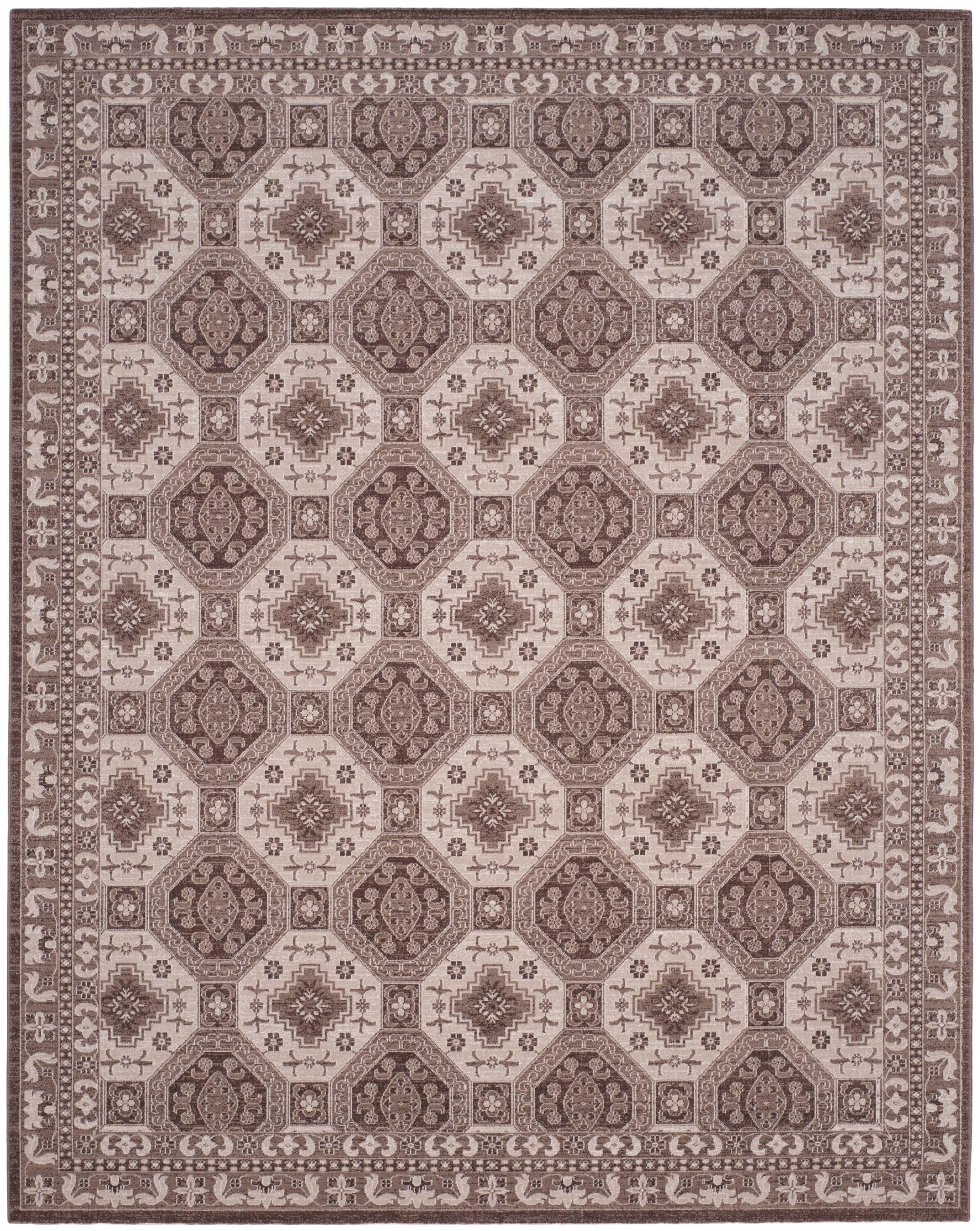 SAFAVIEH Artisan Thurstan Geometric Area Rug, Brown/Ivory, 8' x 10'