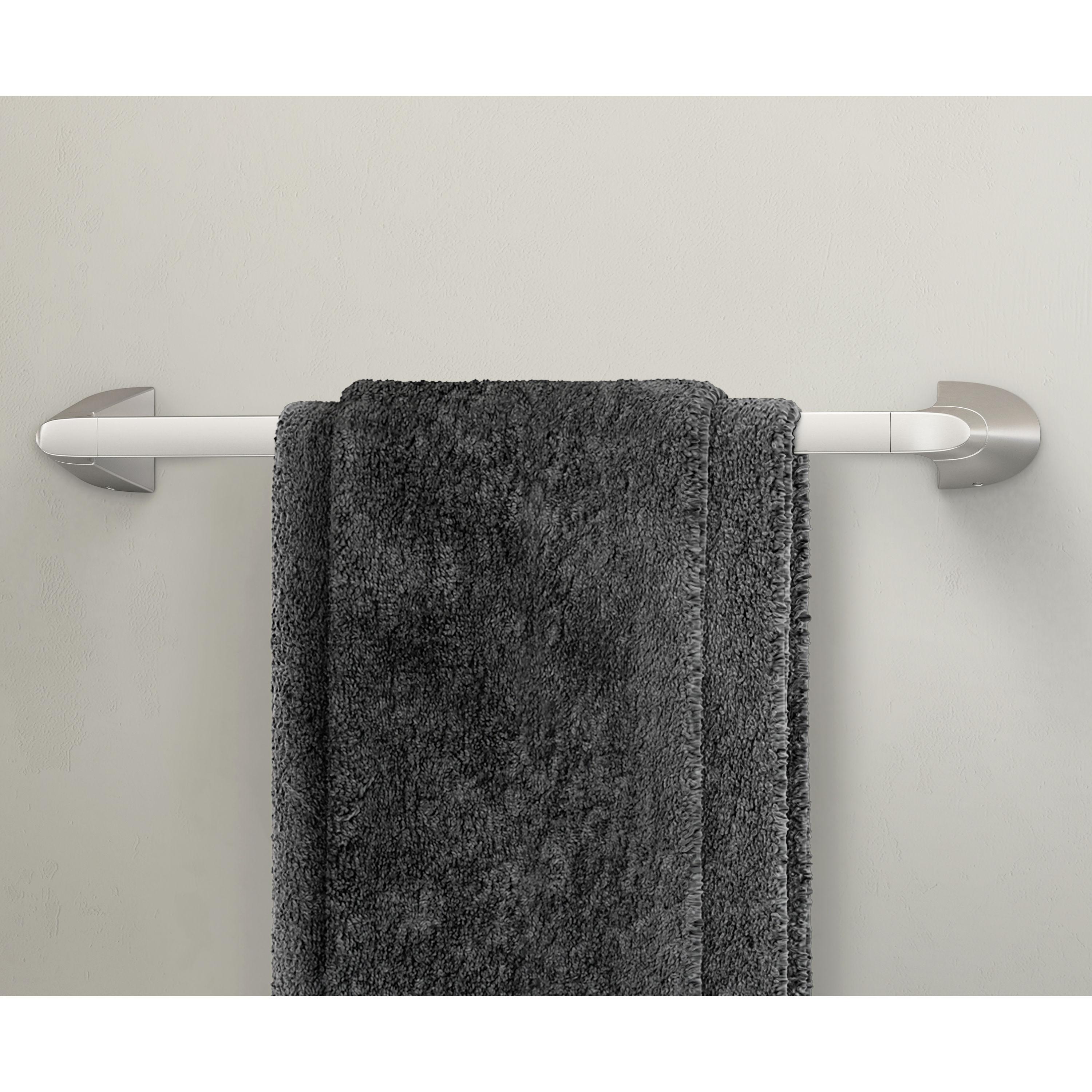 Karci Brushed Nickel 18-Inch Wall-Mounted Towel Bar