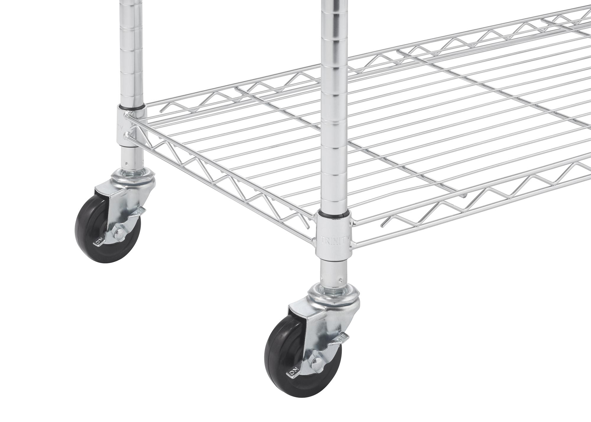 TRINITY EcoStorage® 24" Stainless Steel Kitchen Cart, NSF - Chrome