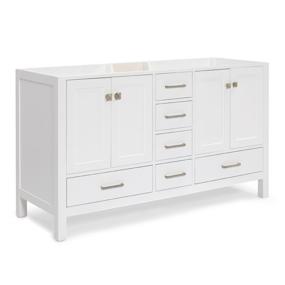 Ariel A061d-Bc Cambridge 60" Double Free Standing Vanity Cabinet Only - White