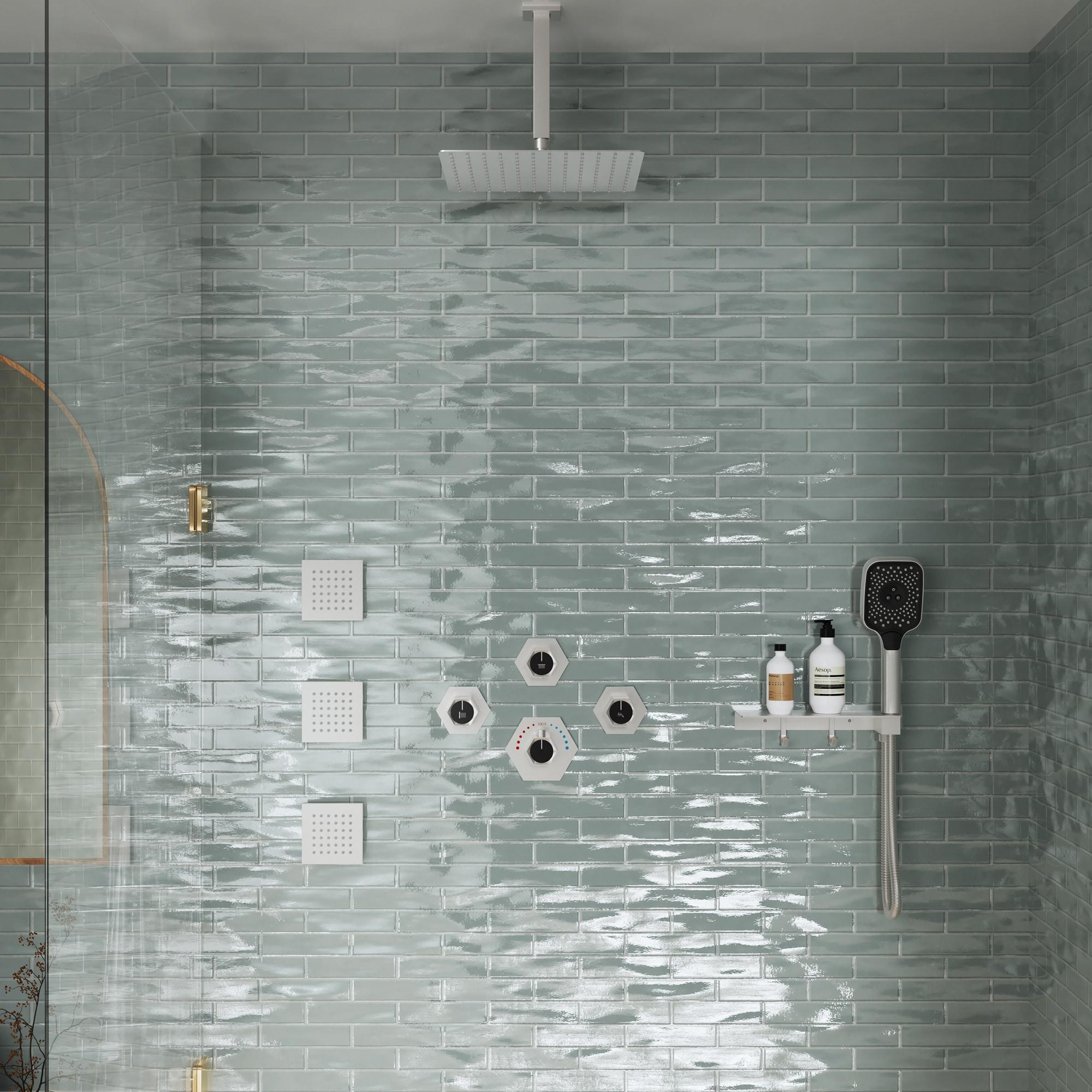 Revitalize 12 Inch Luxury Thermostatic Complete Shower System with Rough-in Valve