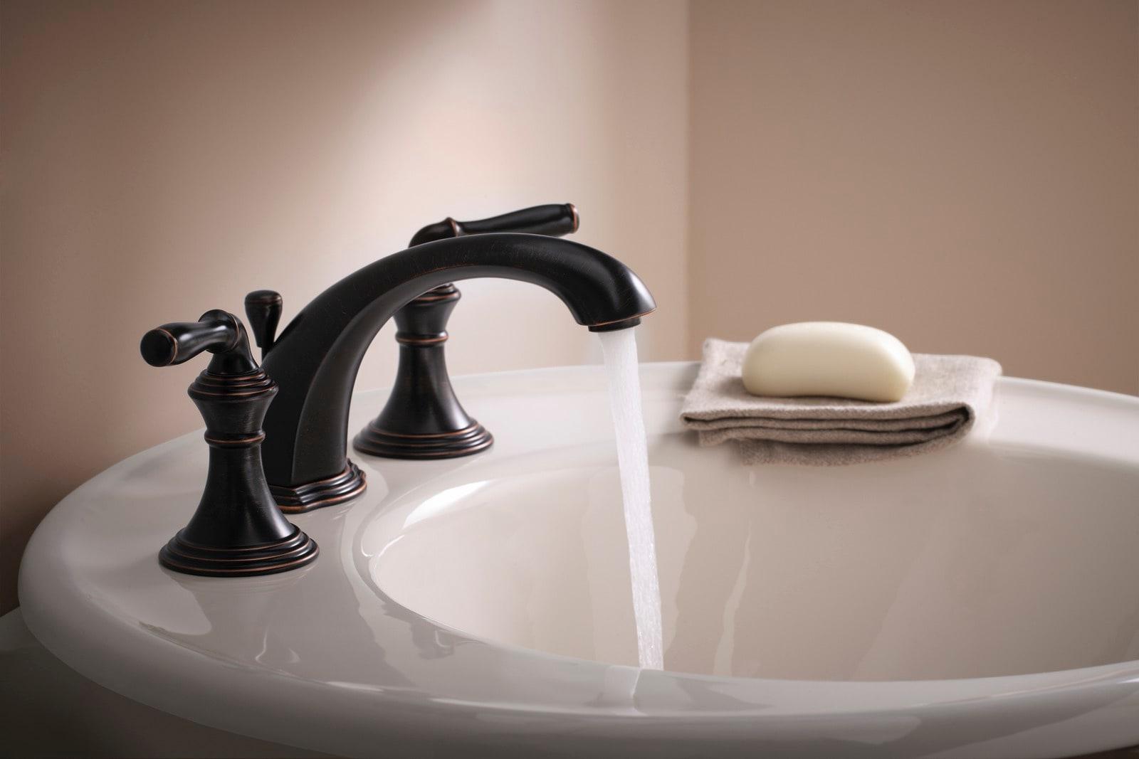 Oil-Rubbed Bronze Widespread Bathroom Sink Faucet