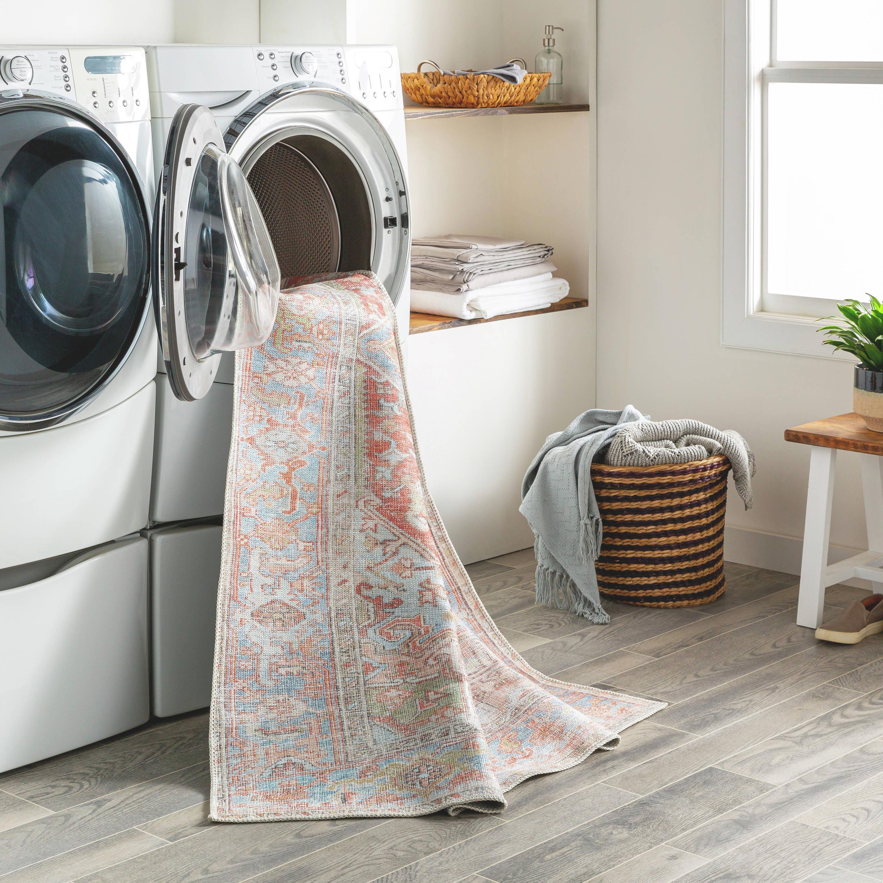 Livabliss 5'3"x7' Alanya Traditional Machine Washable Rug Brown