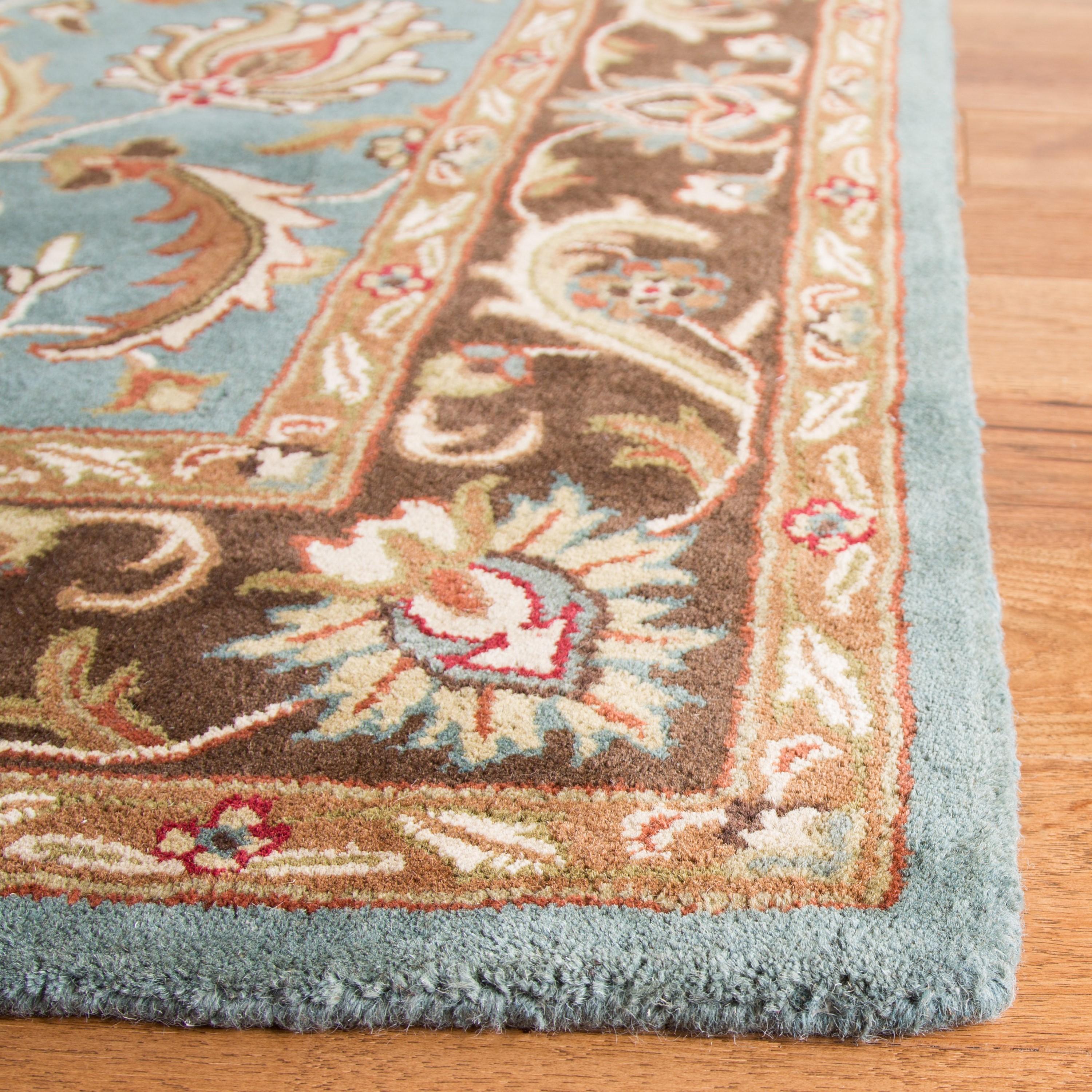 Heritage HG812 Hand Tufted Area Rug - Blue/Brown - 8'x8' - Safavieh.