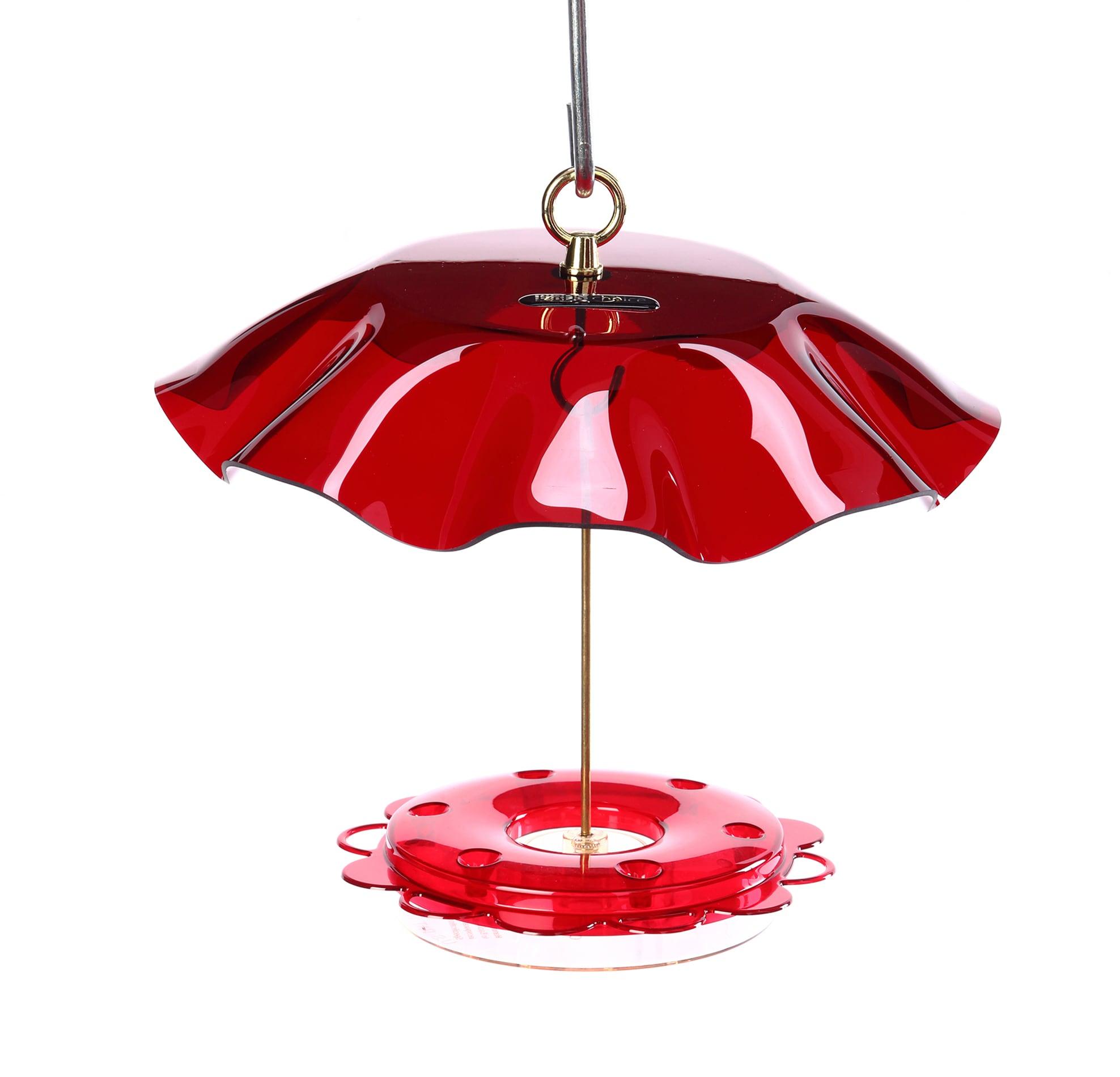 Birds Choice NP1007 Hummerfest Bird Feeder w/ Weatherguard, Hummingbird Nectar Feeder with Ant Moat, 12oz Capacity, Red