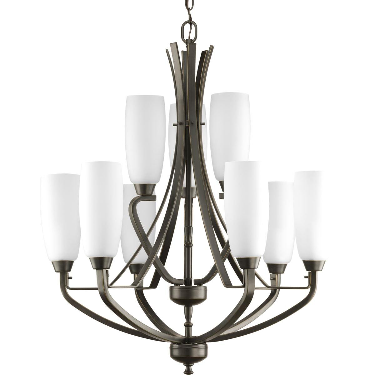 P4439-20-Progress Lighting-Wisten - Chandeliers Light - 9 Light in Modern style - 27 Inches wide by 33.38 Inches high-Antique Bronze Finish