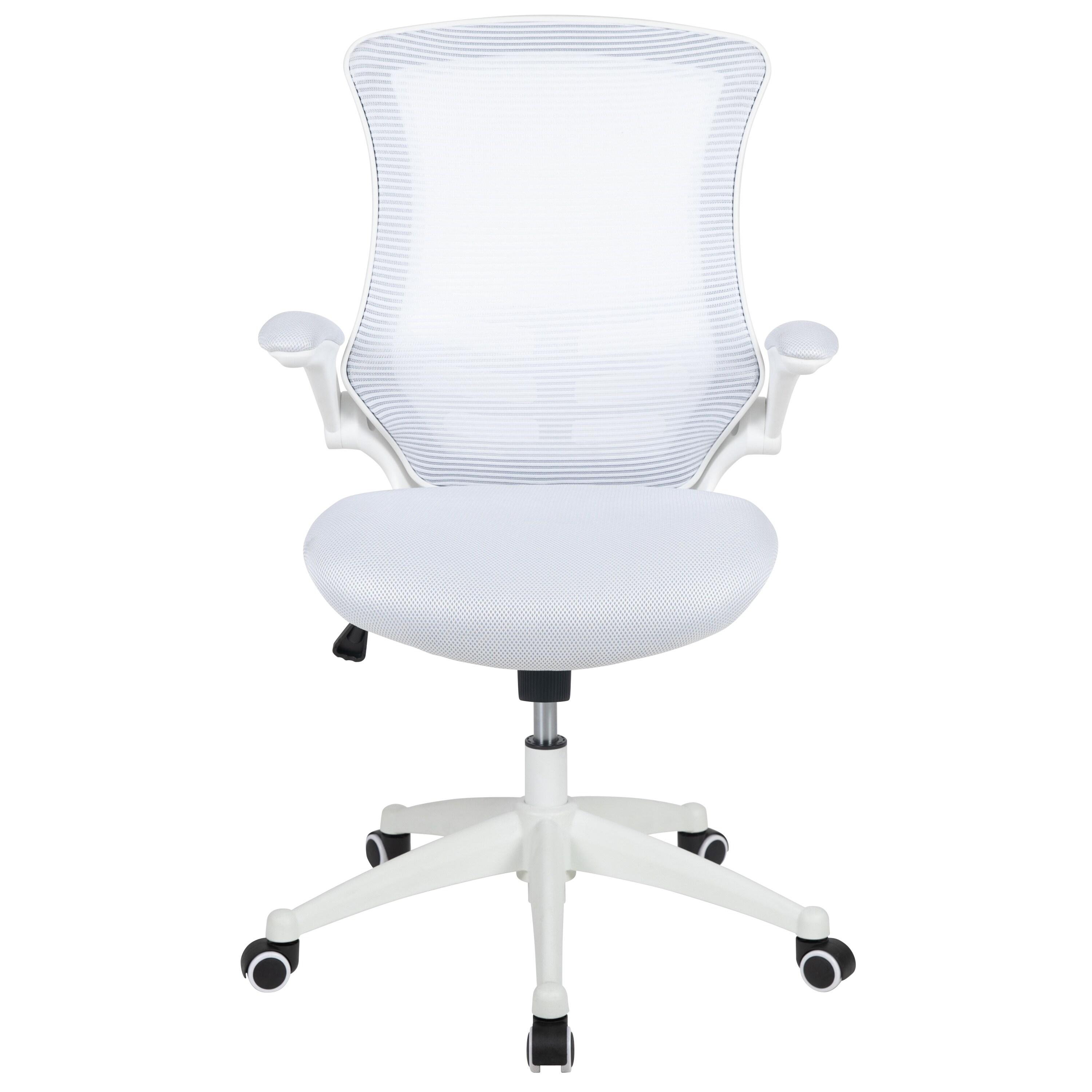 Jayetta Mid-Back Mesh Swivel Ergonomic Office Chair with Flip-Up Arms by Flash Furniture