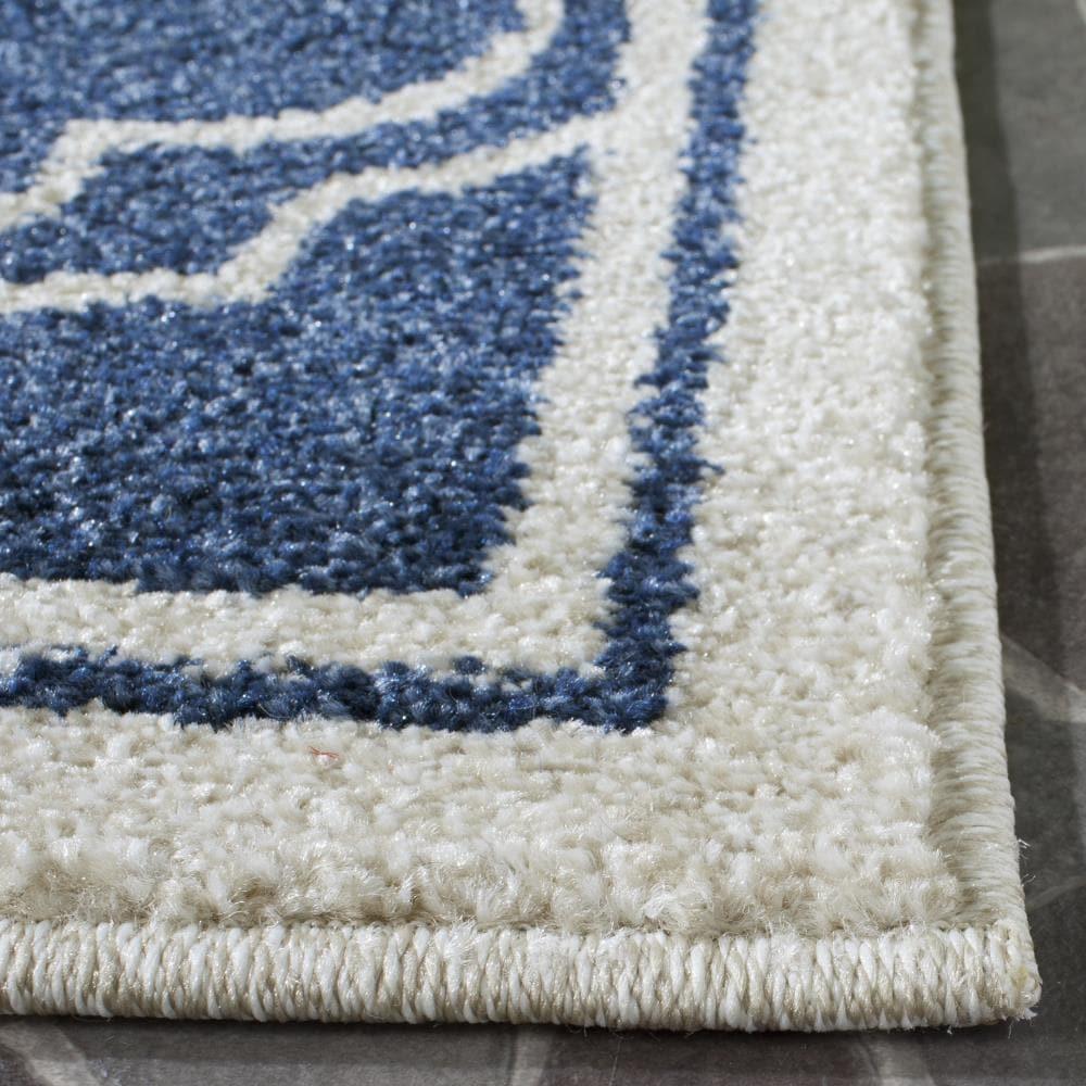 Amherst AMT412 Power Loomed Area Rug - Navy/Ivory - 5'3"x8' - Safavieh.