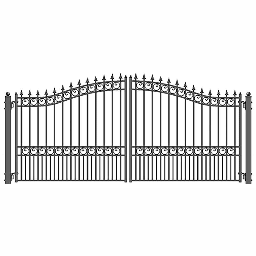 ALEKO Steel Dual Swing Driveway Gate - LONDON Style