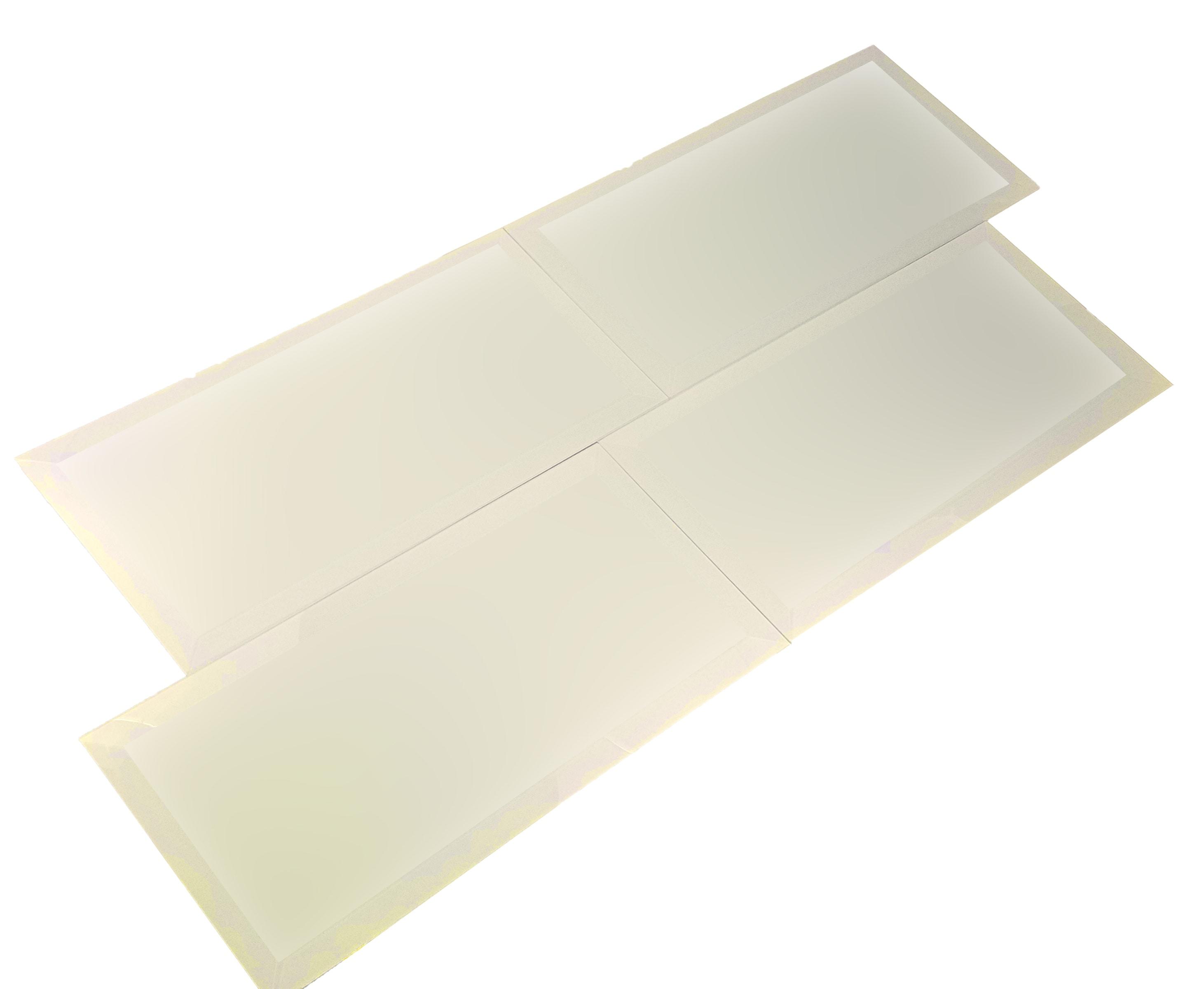 Abolos Frosted Elegance 8 in. x 16 in. Diamond Grade Glass Beveled Large Format Subway Decorative Kitchen & Bathroom Wall Tile