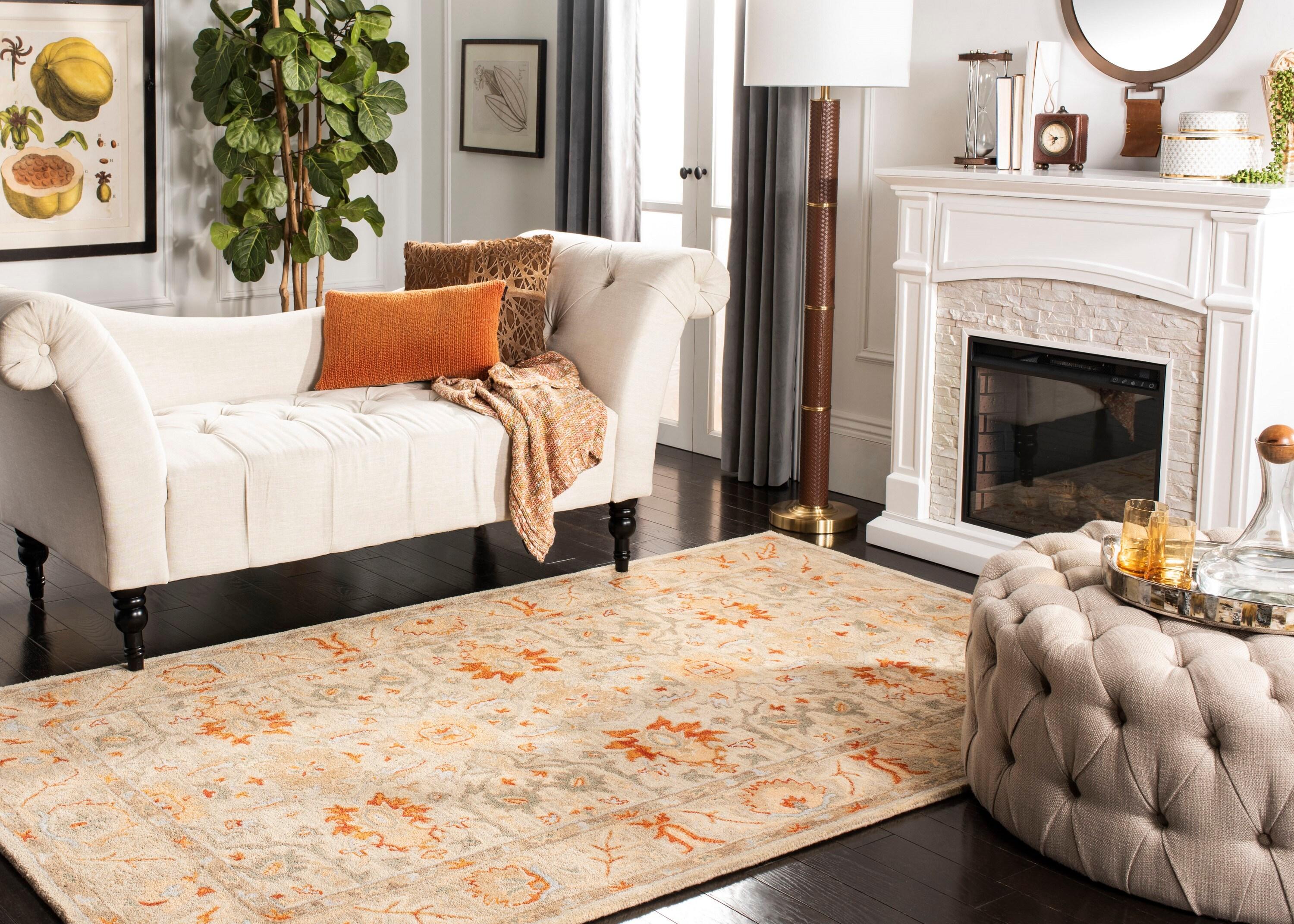 Antiquity AT63 Hand Tufted Runner Rug - Beige/Multi - 2'3"x8' - Safavieh.