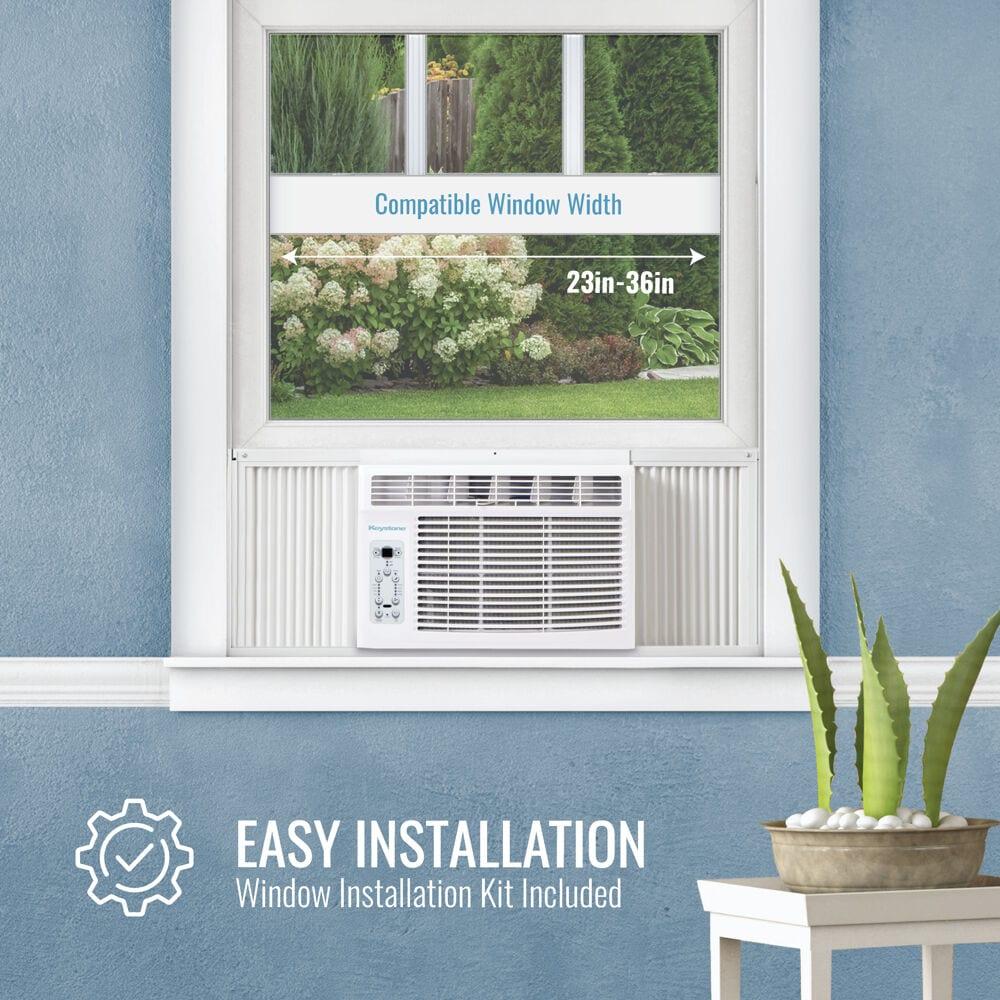 10,000 BTU Compact Window Air Conditioner with Remote Control and Dehumidifier up to 450 Sq. Ft.