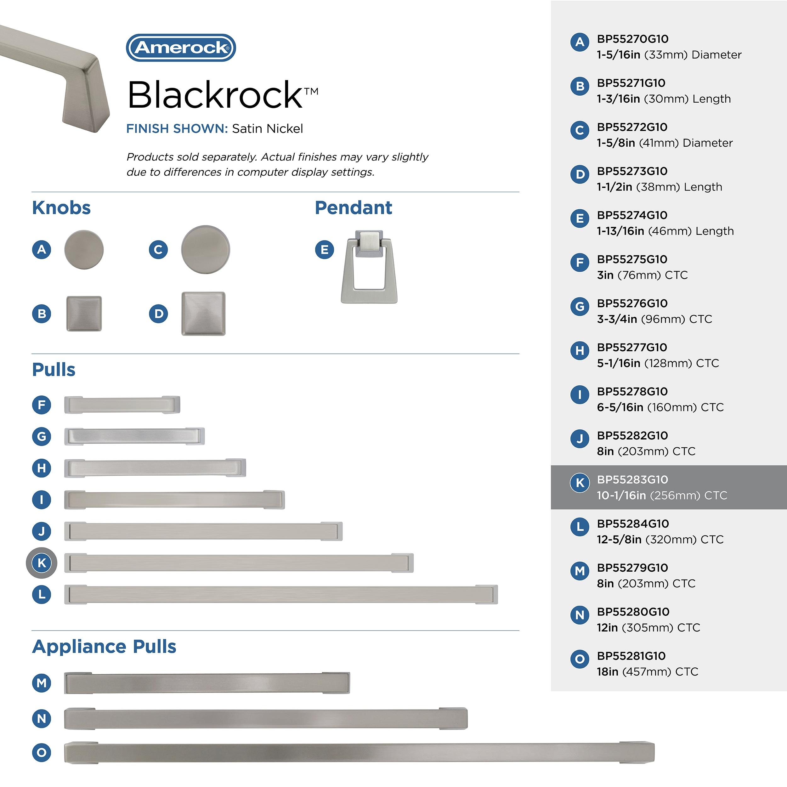 Blackrock 10-1/16 in (256 mm) Center-to-Center Cabinet Pull