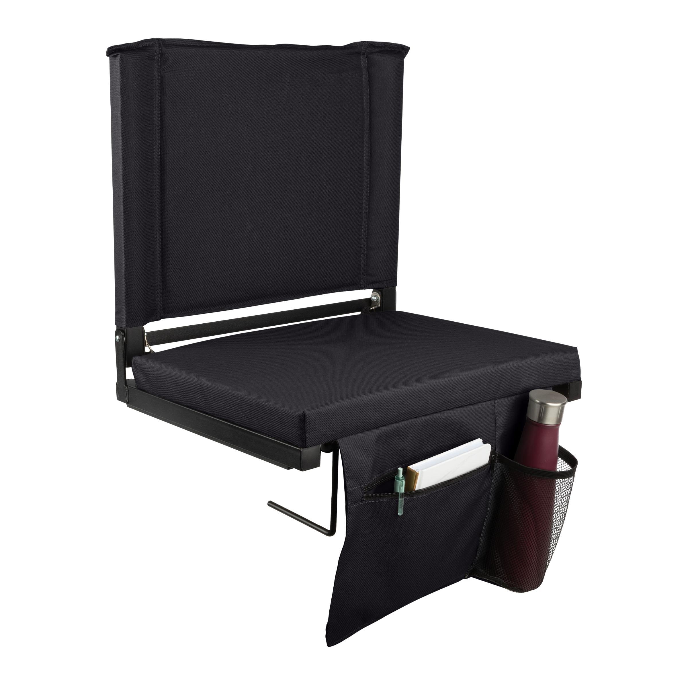 Home-Complete Bleacher Seat Stadium Cushion, Black