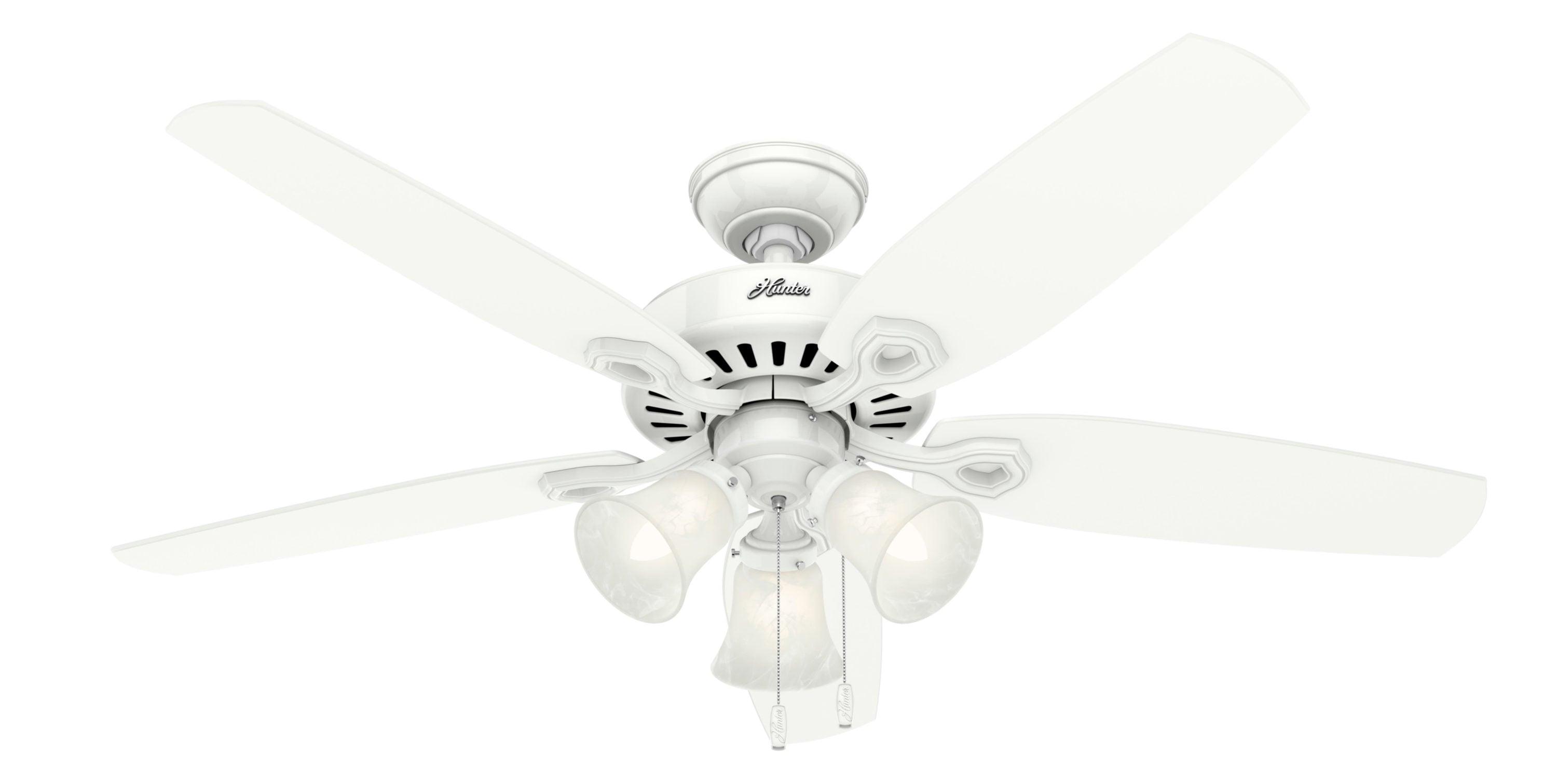 Builder Plus 52"5 - Blade Standard Ceiling Fan with Pull Chain and Light Kit Included